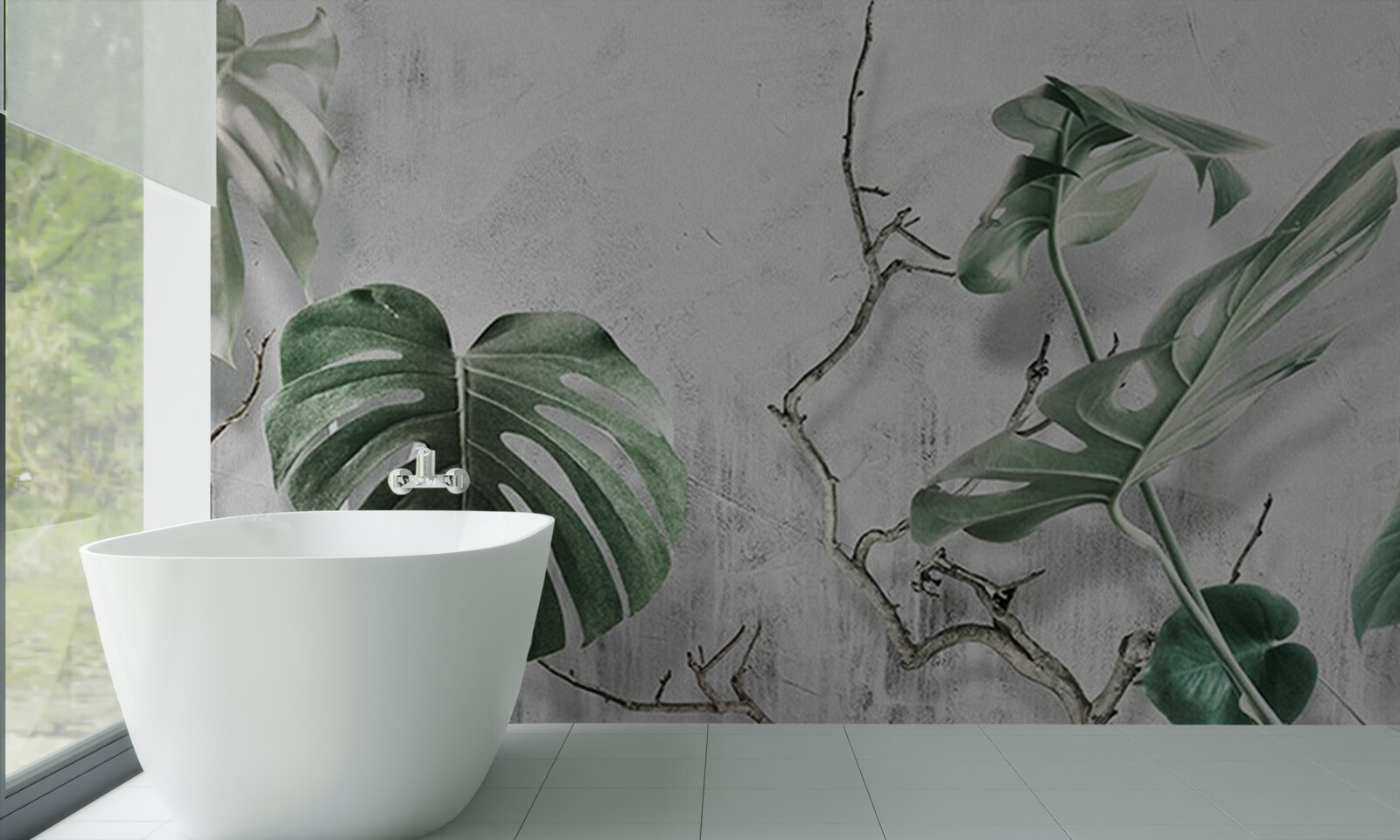 Fototapeta zelené listy monstery sú veľké