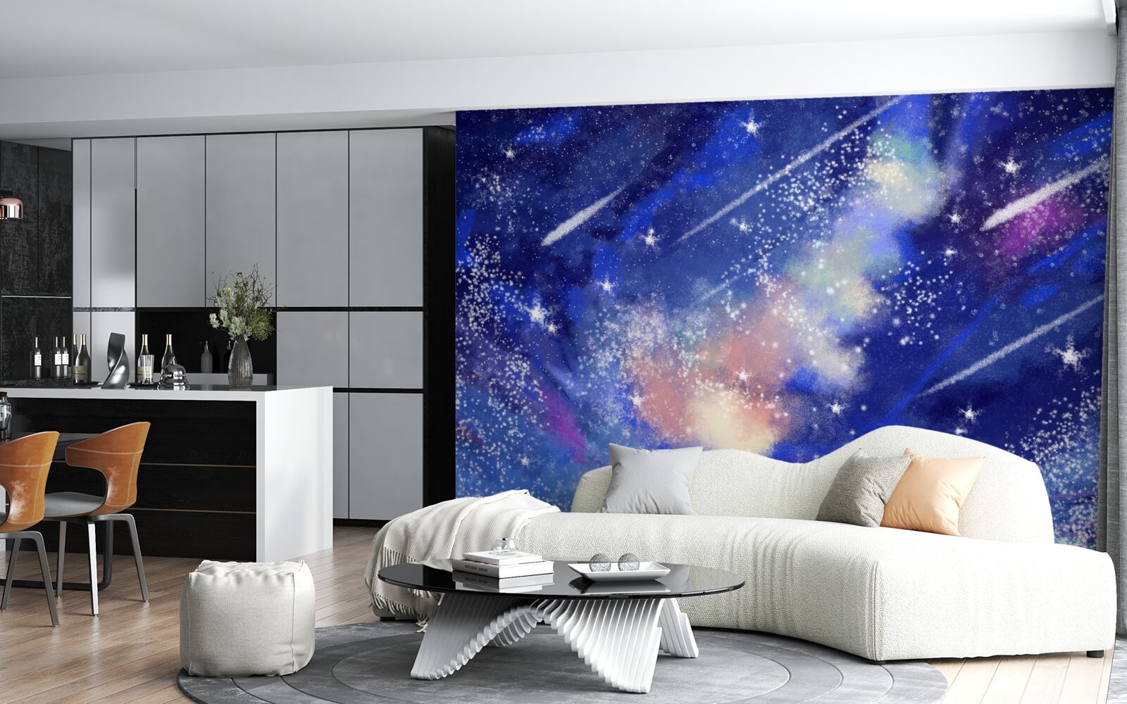 Fototapeta modrá nočná obloha