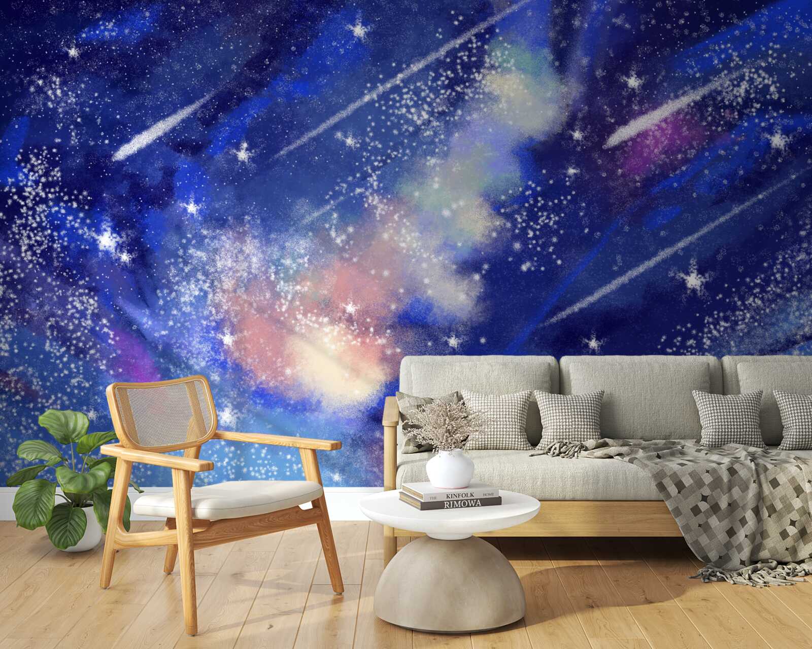 Fototapeta modrá nočná obloha