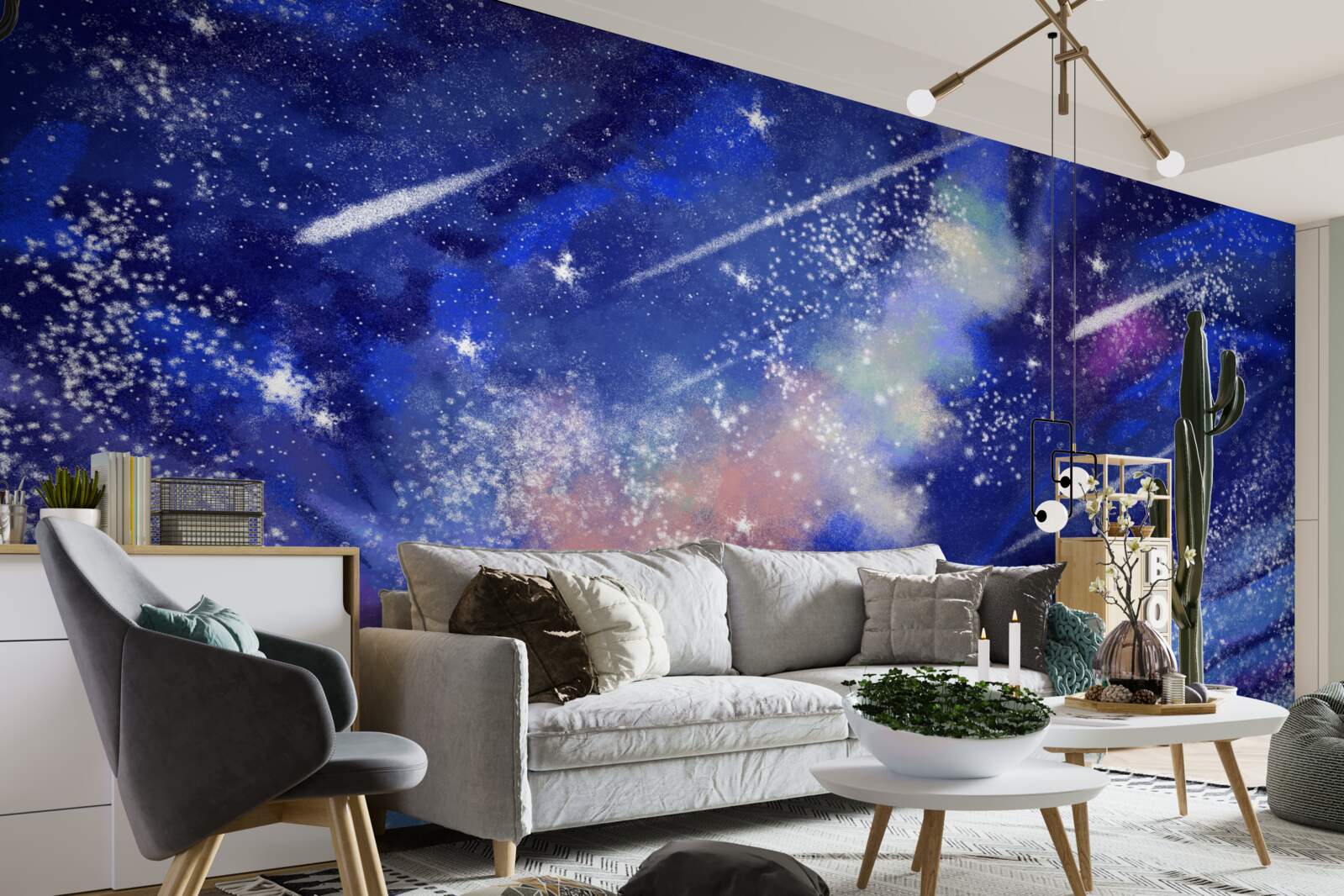 Fototapeta modrá nočná obloha