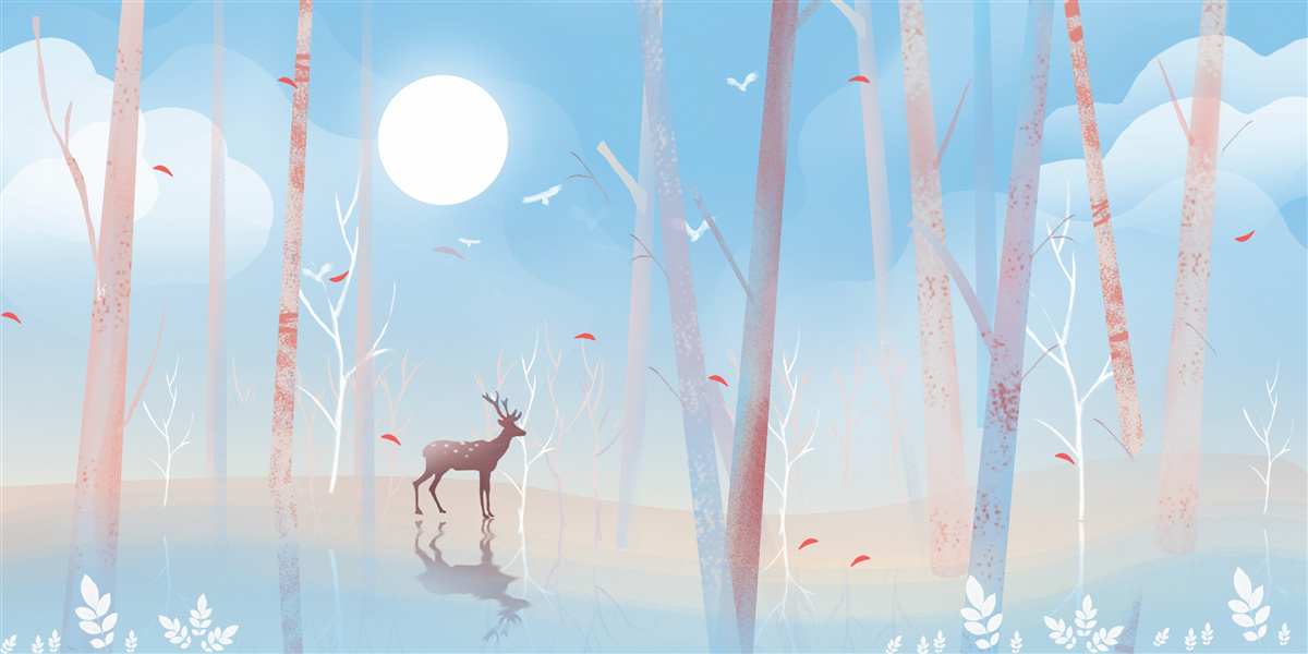 Fototapeta severné zviera v lese na jar