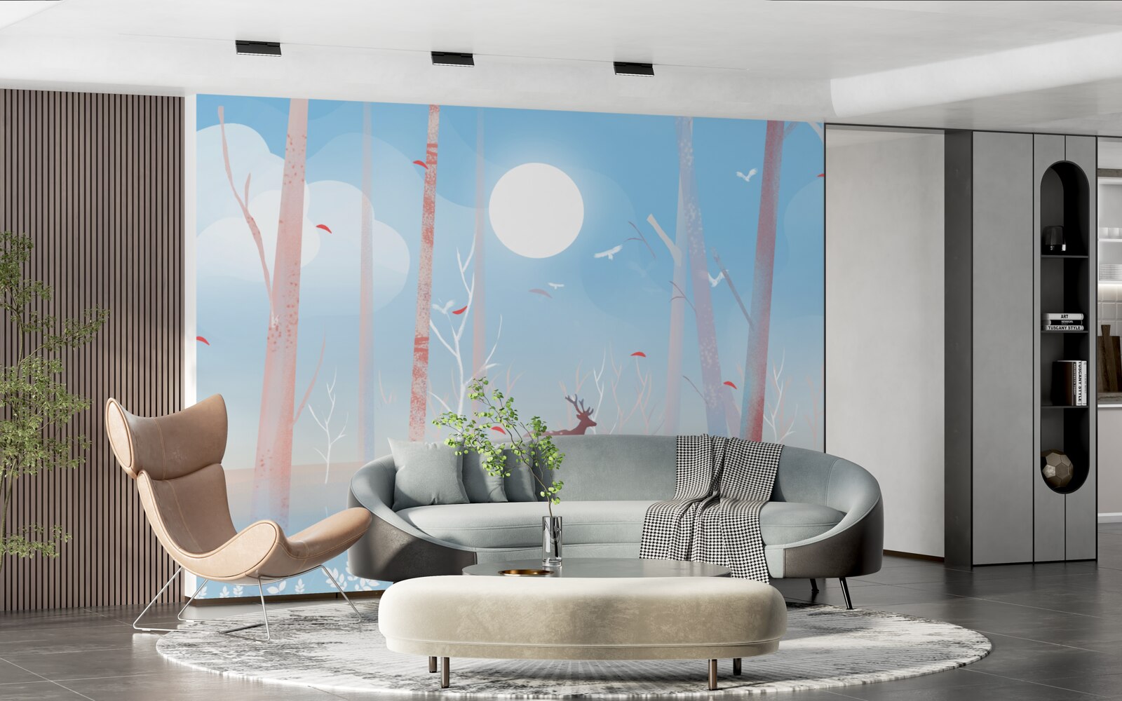 Fototapeta severné zviera v lese na jar