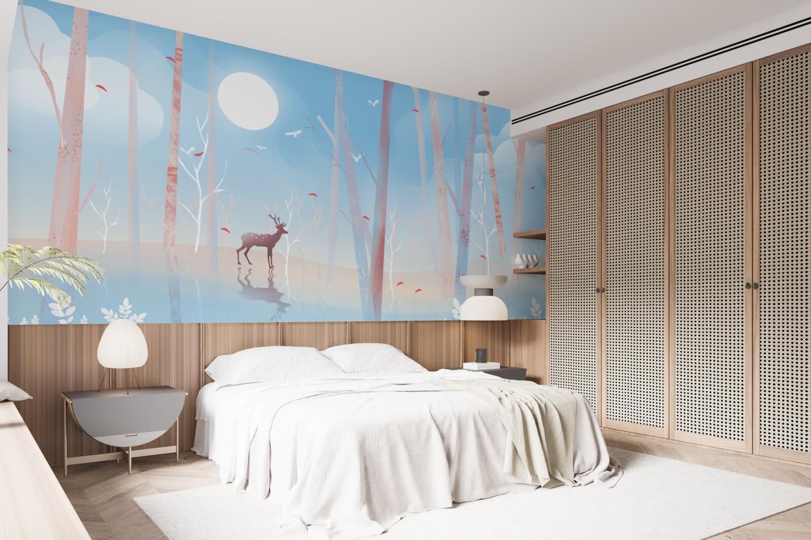 Fototapeta severné zviera v lese na jar