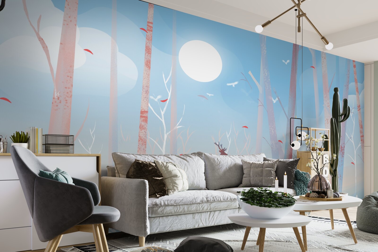 Fototapeta severné zviera v lese na jar