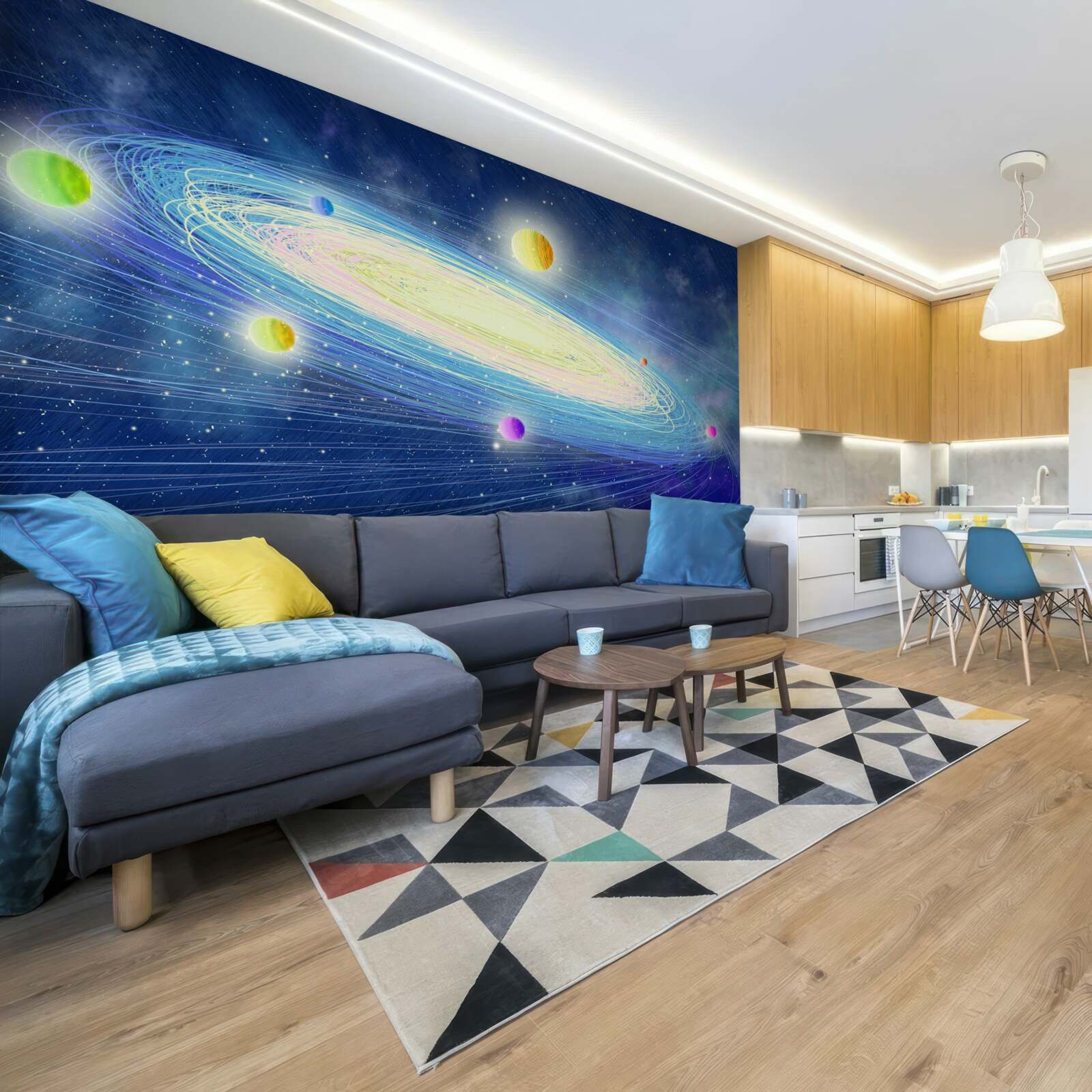 Fototapeta revolúcia planét okolo hviezdy, ktorú nazývame slnko