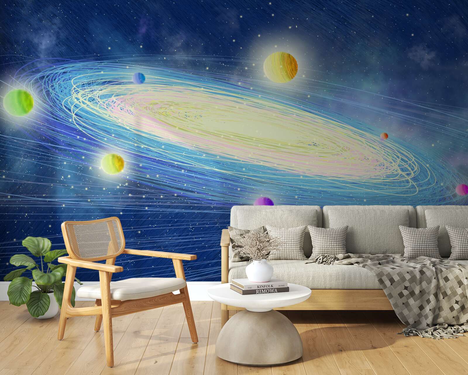 Fototapeta revolúcia planét okolo hviezdy, ktorú nazývame slnko