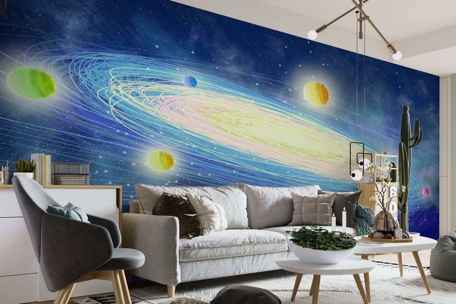 Fototapeta revolúcia planét okolo hviezdy, ktorú nazývame slnko