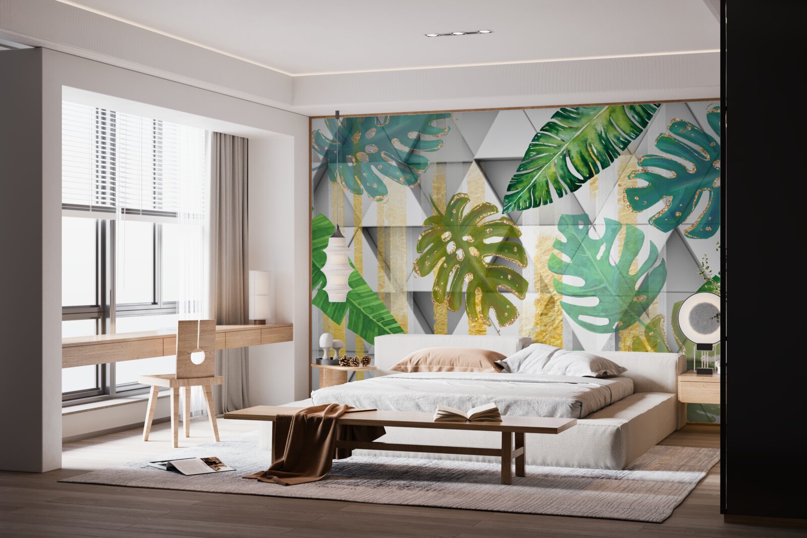 Fototapeta rozmanitosť tropických listov