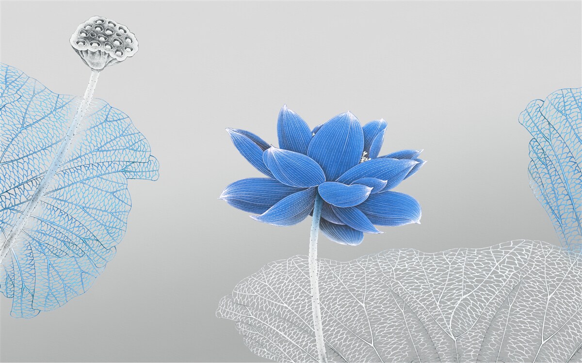 Fototapeta modrý sklenený kvet