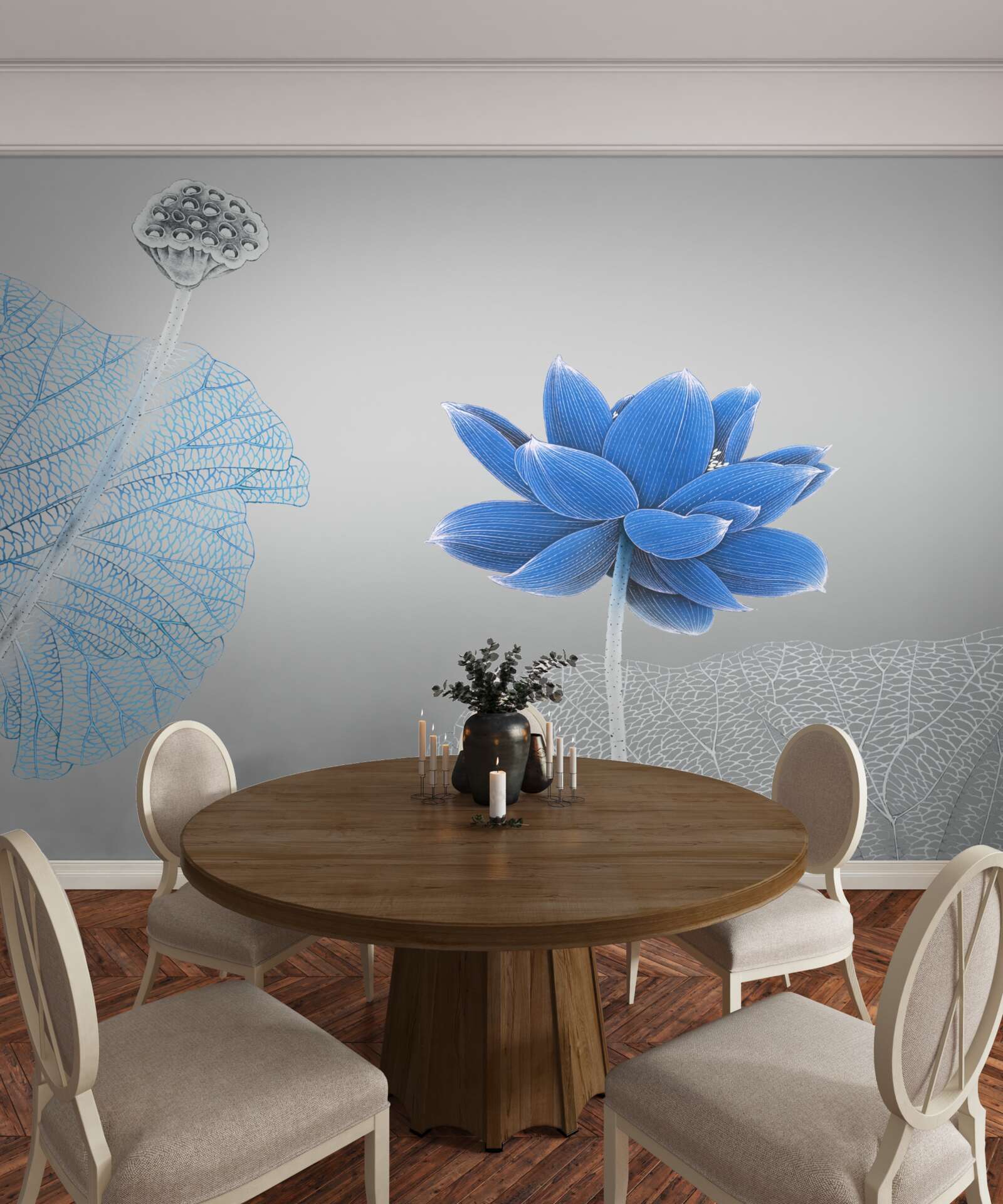 Fototapeta modrý sklenený kvet