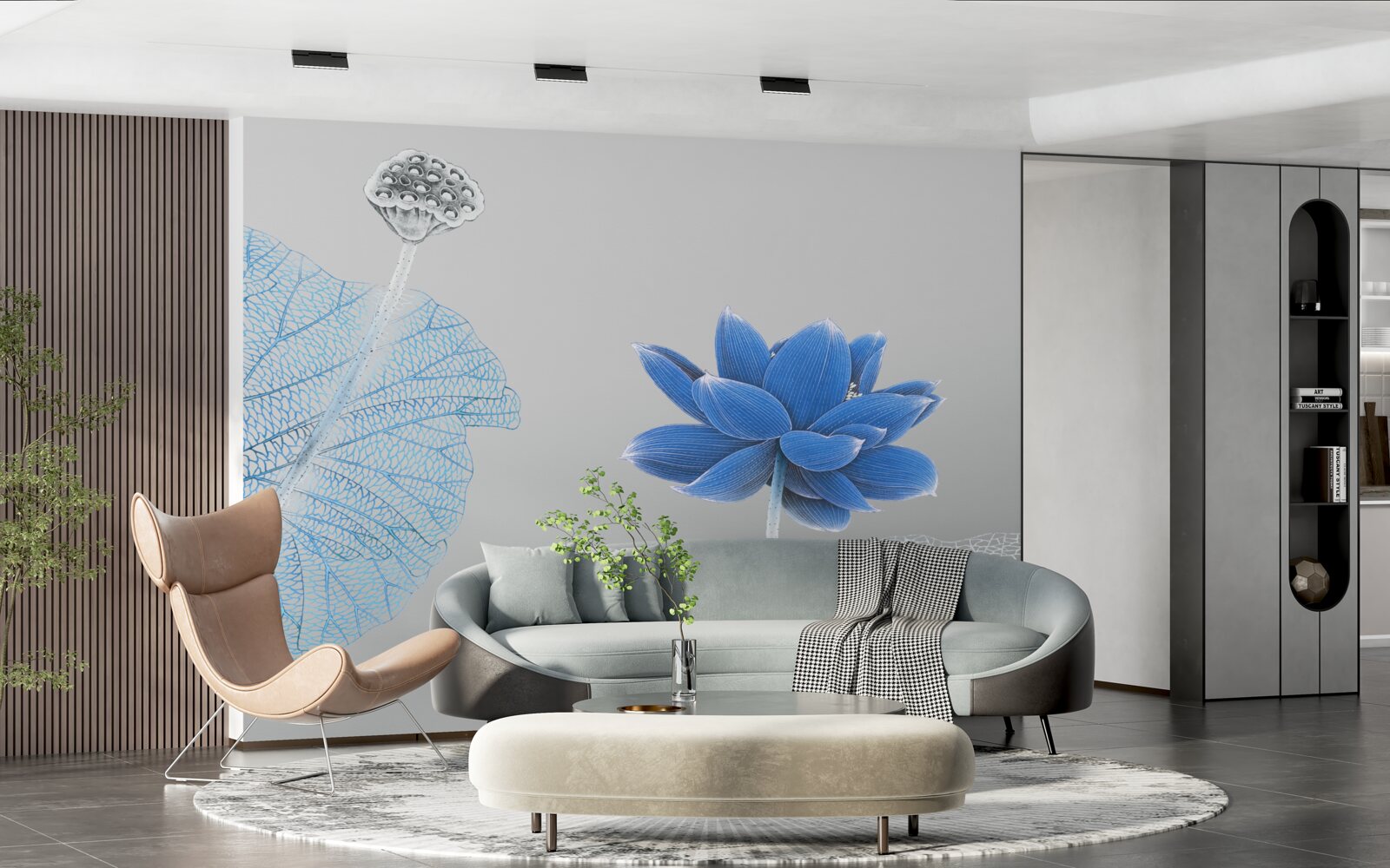 Fototapeta modrý sklenený kvet