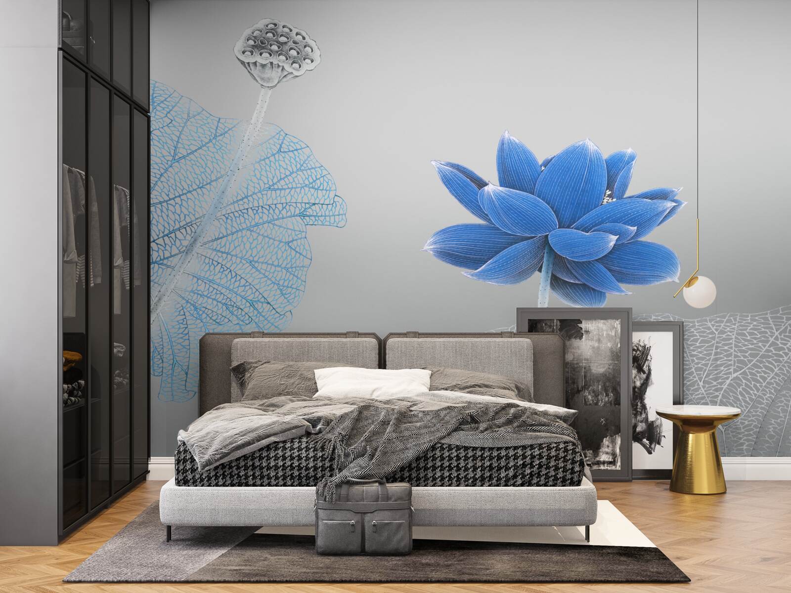 Fototapeta modrý sklenený kvet