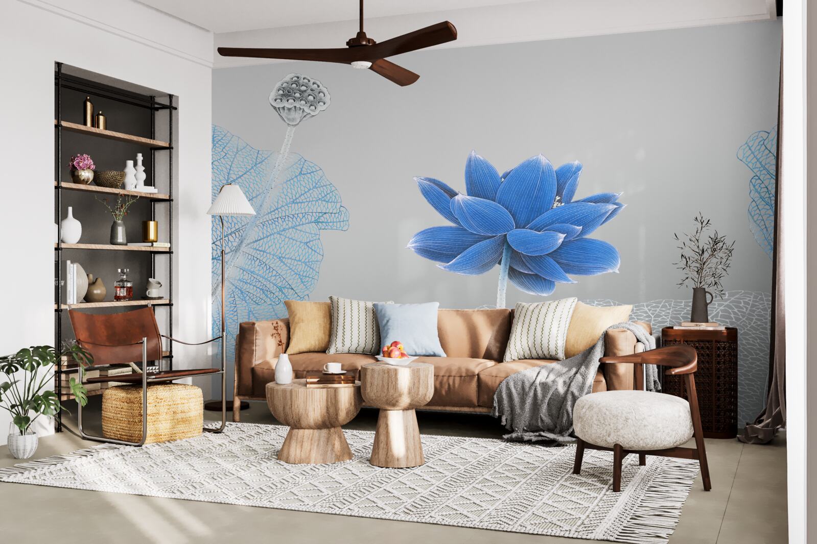 Fototapeta modrý sklenený kvet