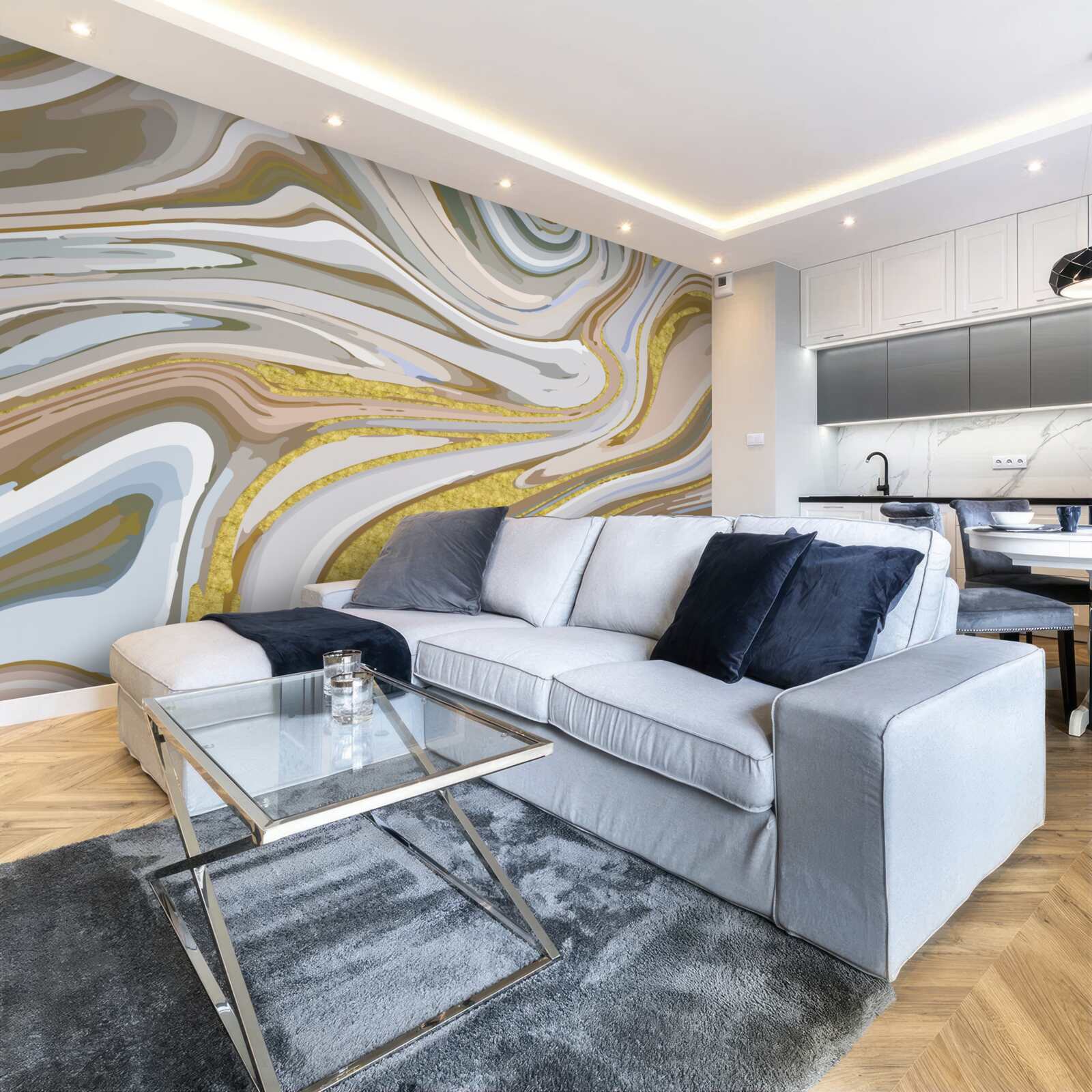 Fototapeta Zrnká piesku sa spájajú počas búrky