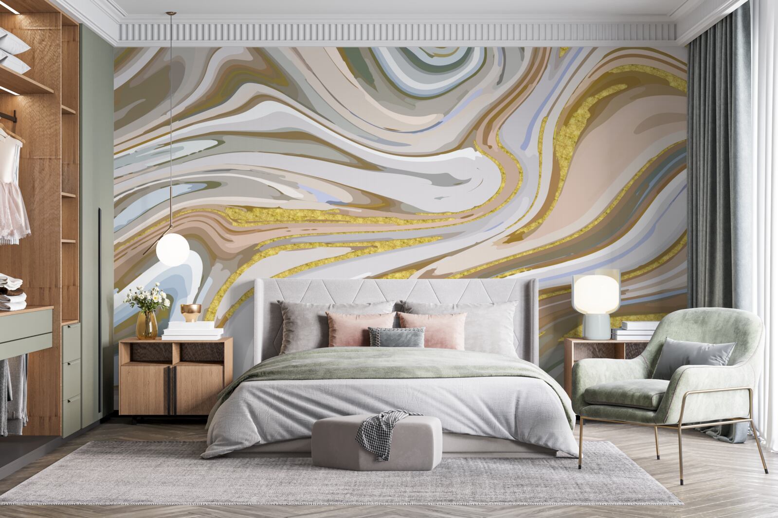 Fototapeta Zrnká piesku sa spájajú počas búrky