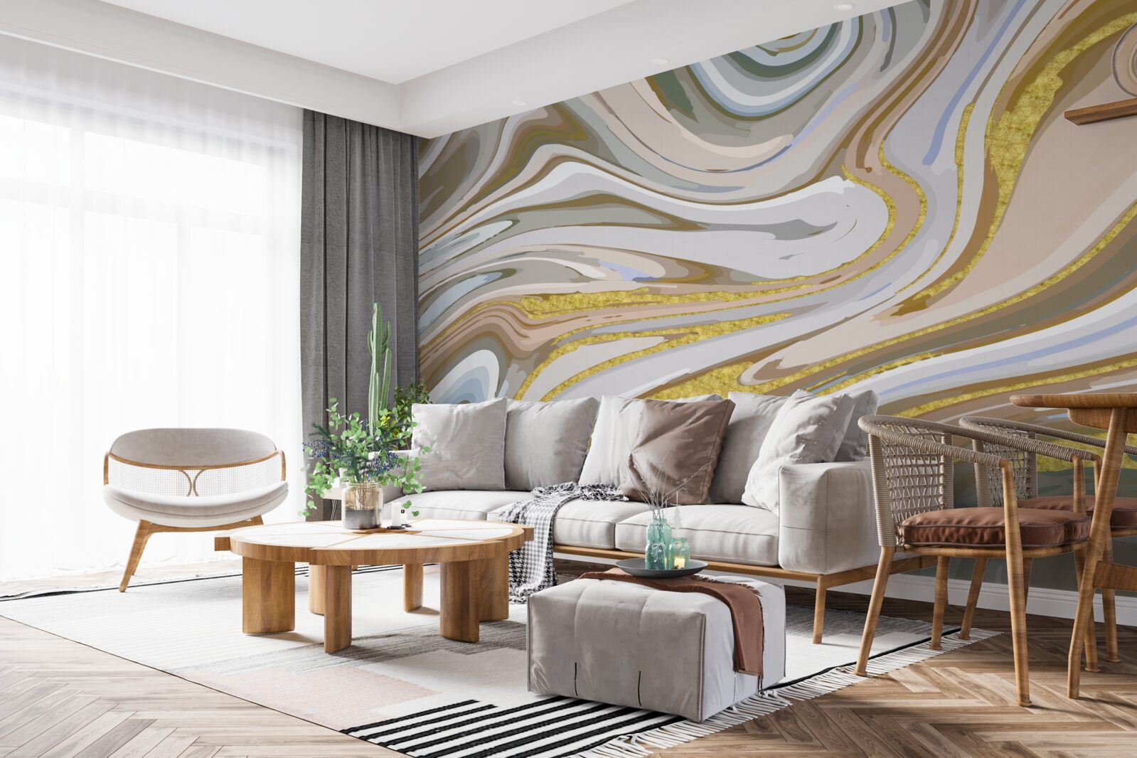 Fototapeta Zrnká piesku sa spájajú počas búrky