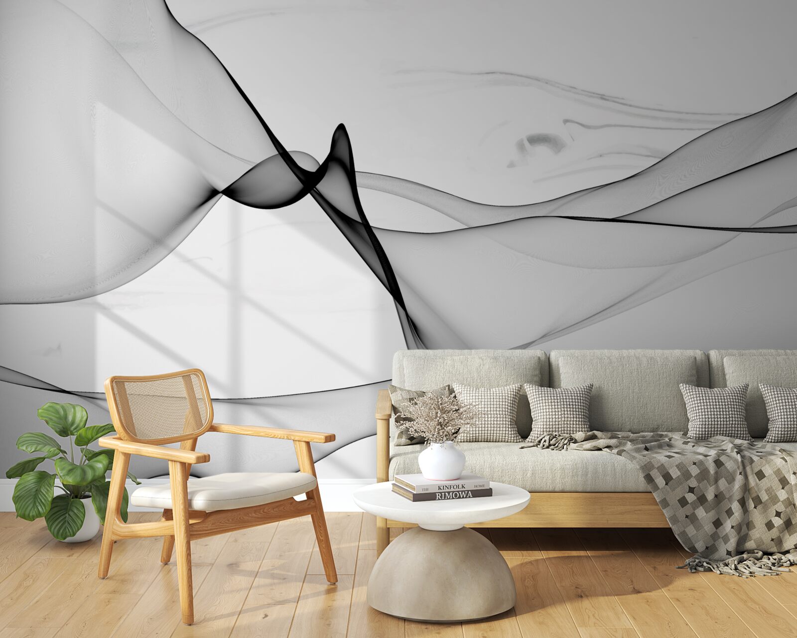 Fototapeta koncept bieleho a čierneho dymu