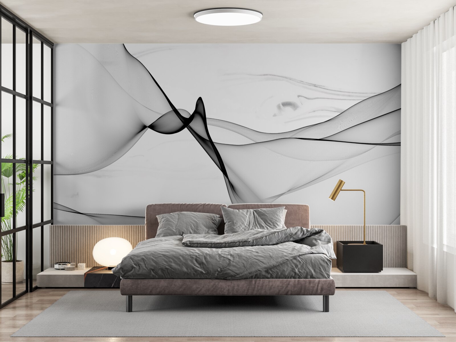 Fototapeta koncept bieleho a čierneho dymu