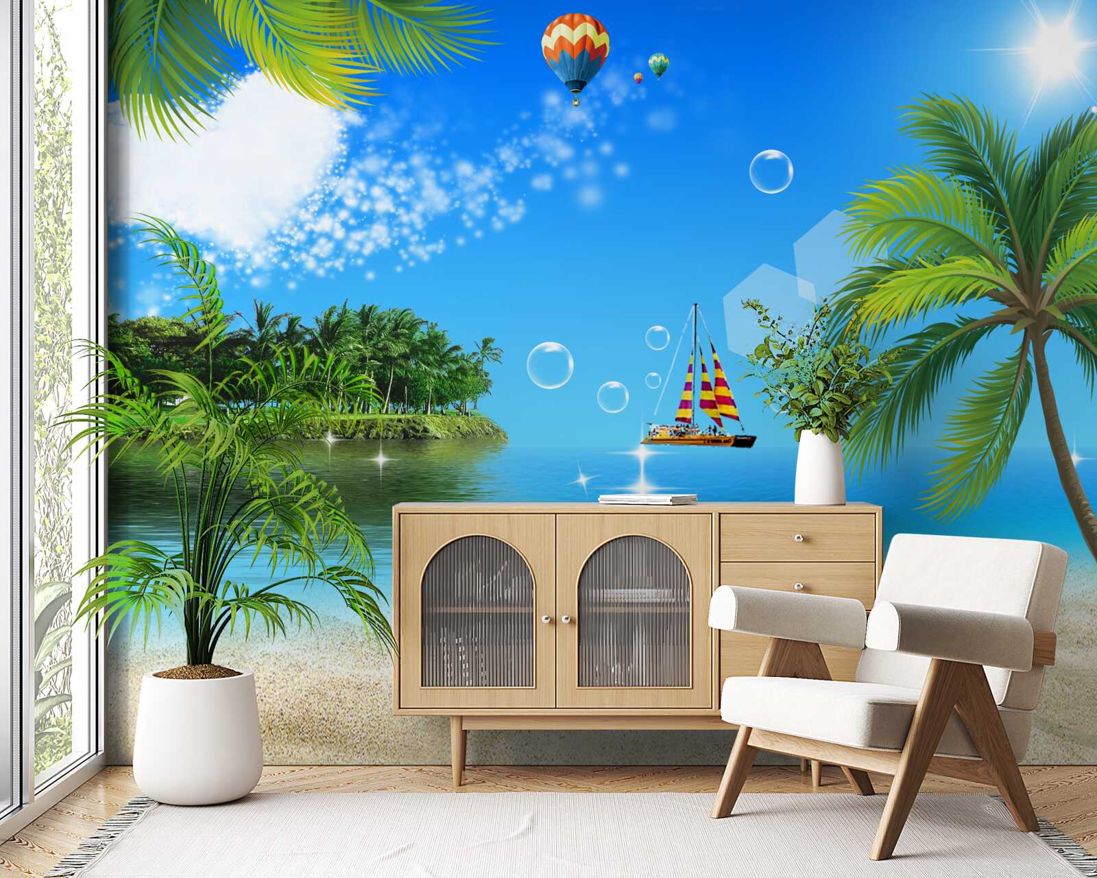 Fototapeta výhľad na more a pobrežie