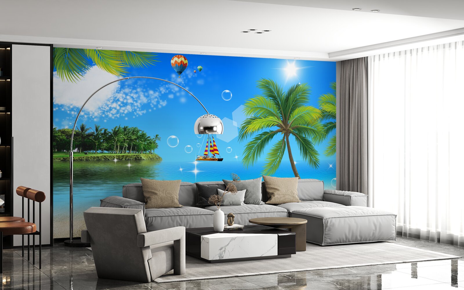 Fototapeta výhľad na more a pobrežie