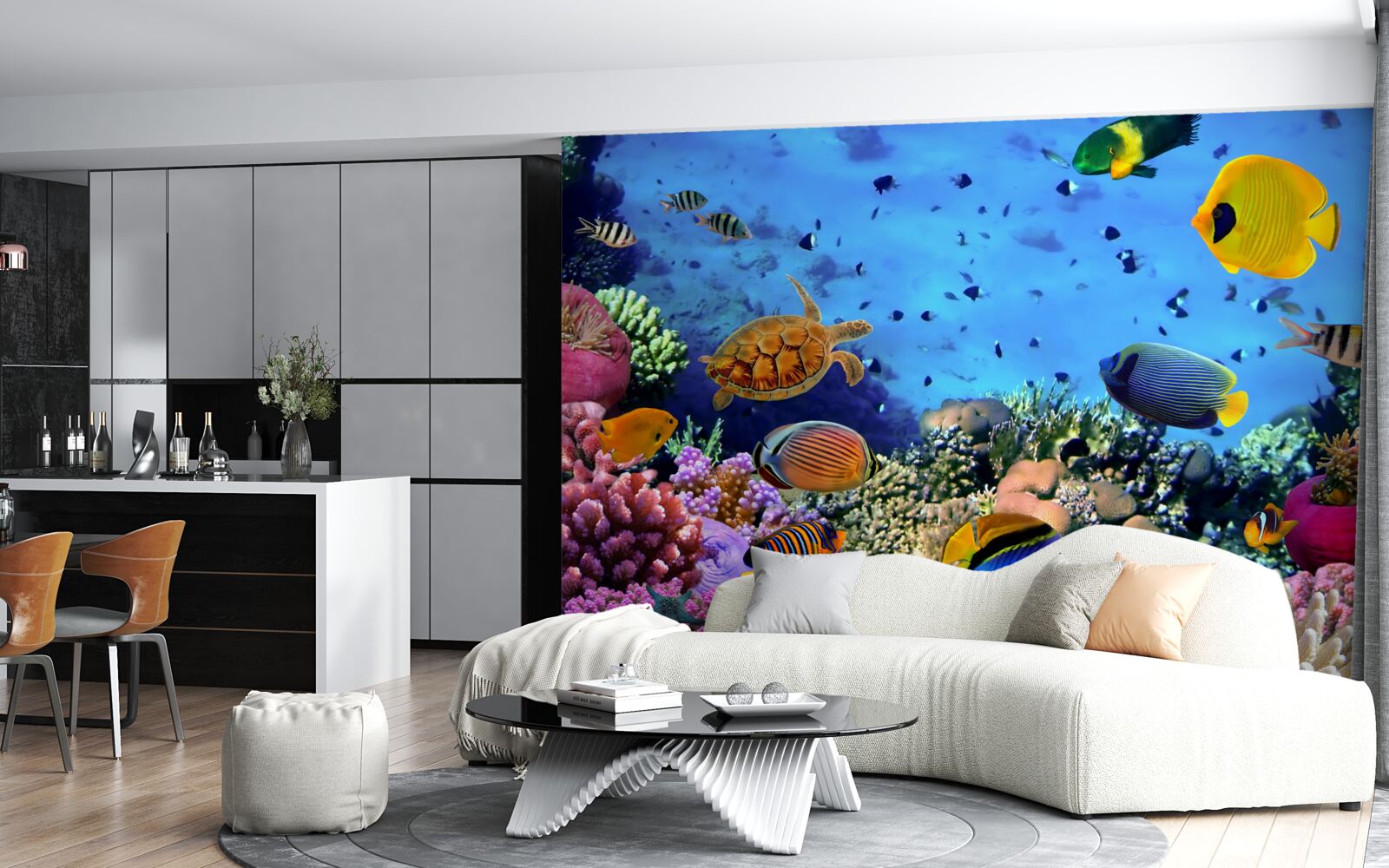 Fototapeta hlbiny mora sú plné podmorského života