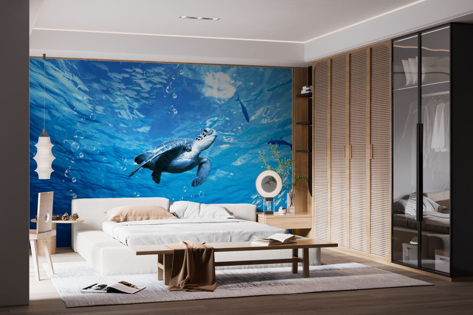 Fototapeta modré more zdobí morská korytnačka