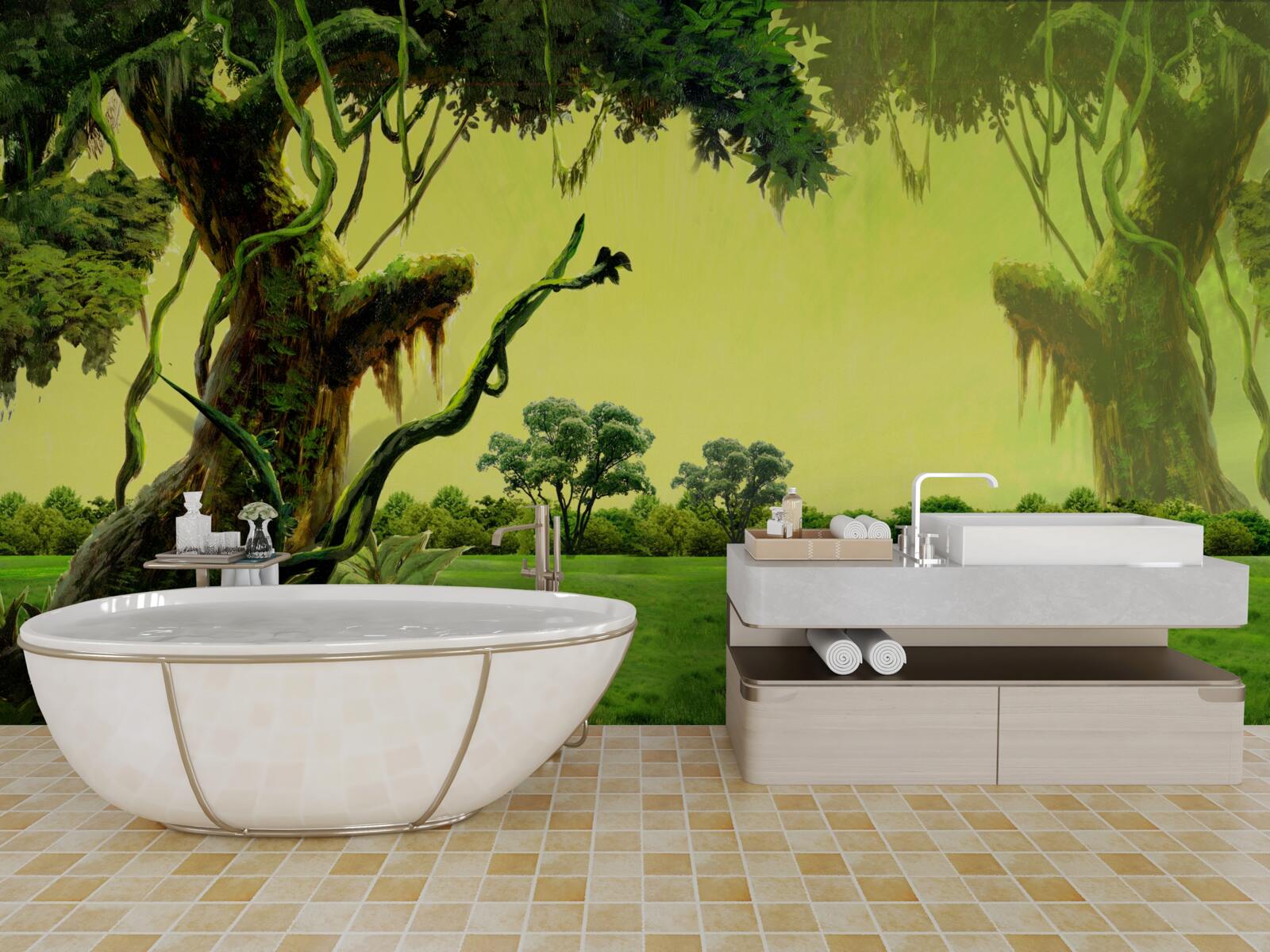 Fototapeta úchvatný zelený les