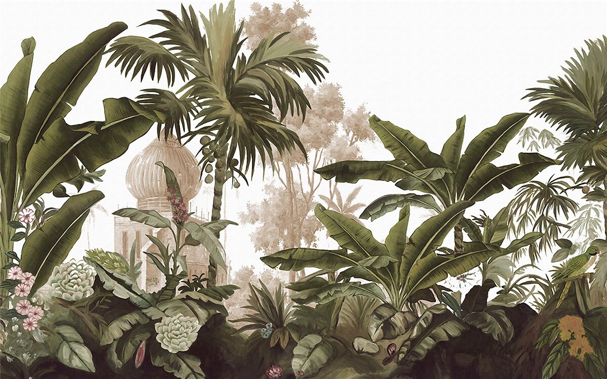 Fototapeta svätostánok medzi zelenými húštinami