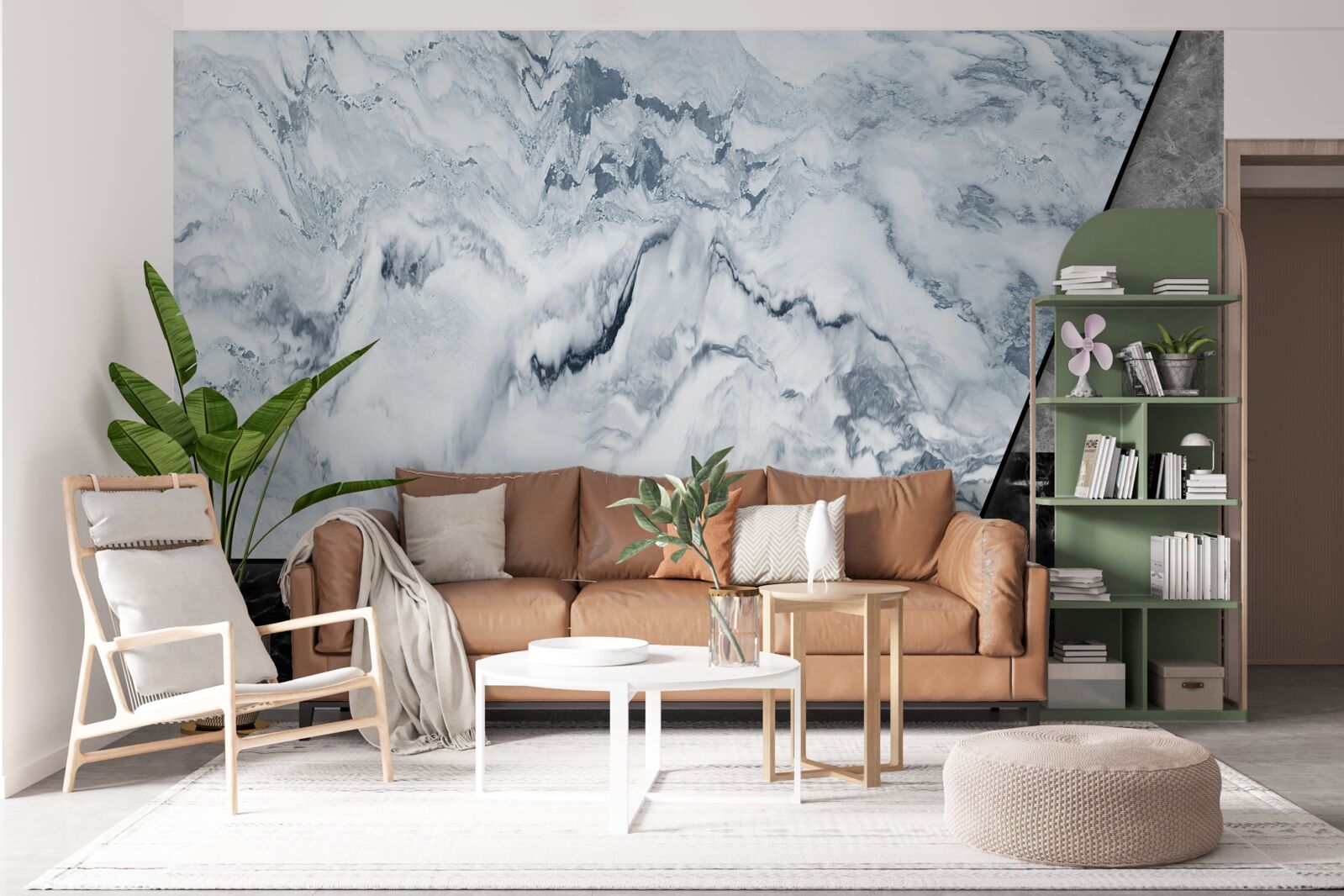 Fototapeta abstrakcia z bieleho a čierneho mramoru