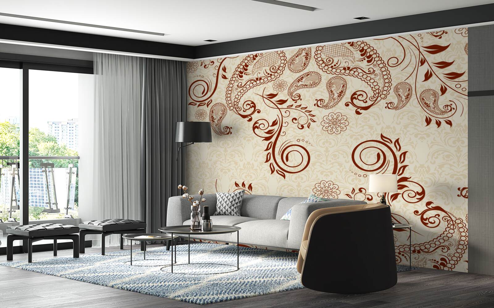 Fototapeta hnedé mehendi z Indie