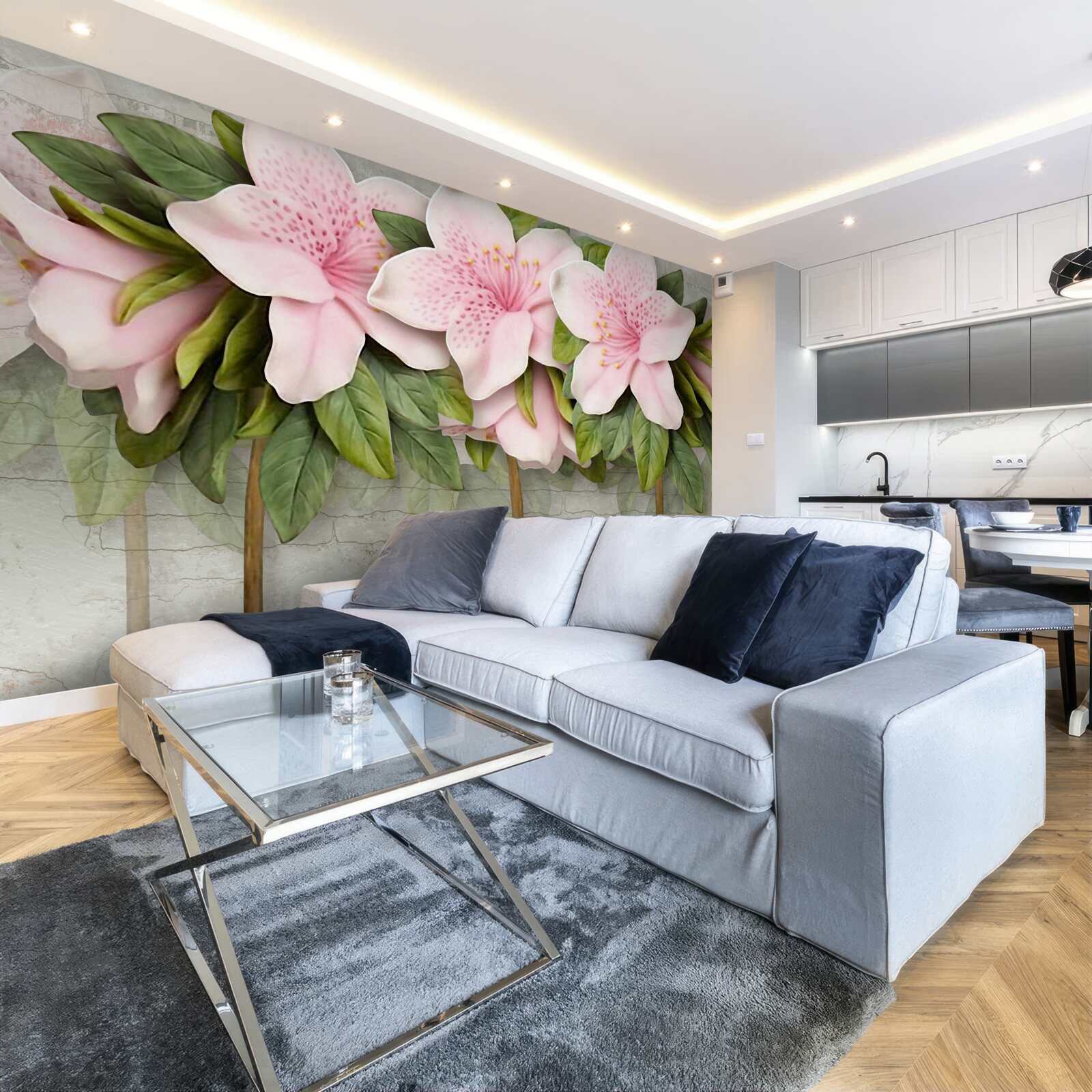 Fototapeta jemne ružové ľalie