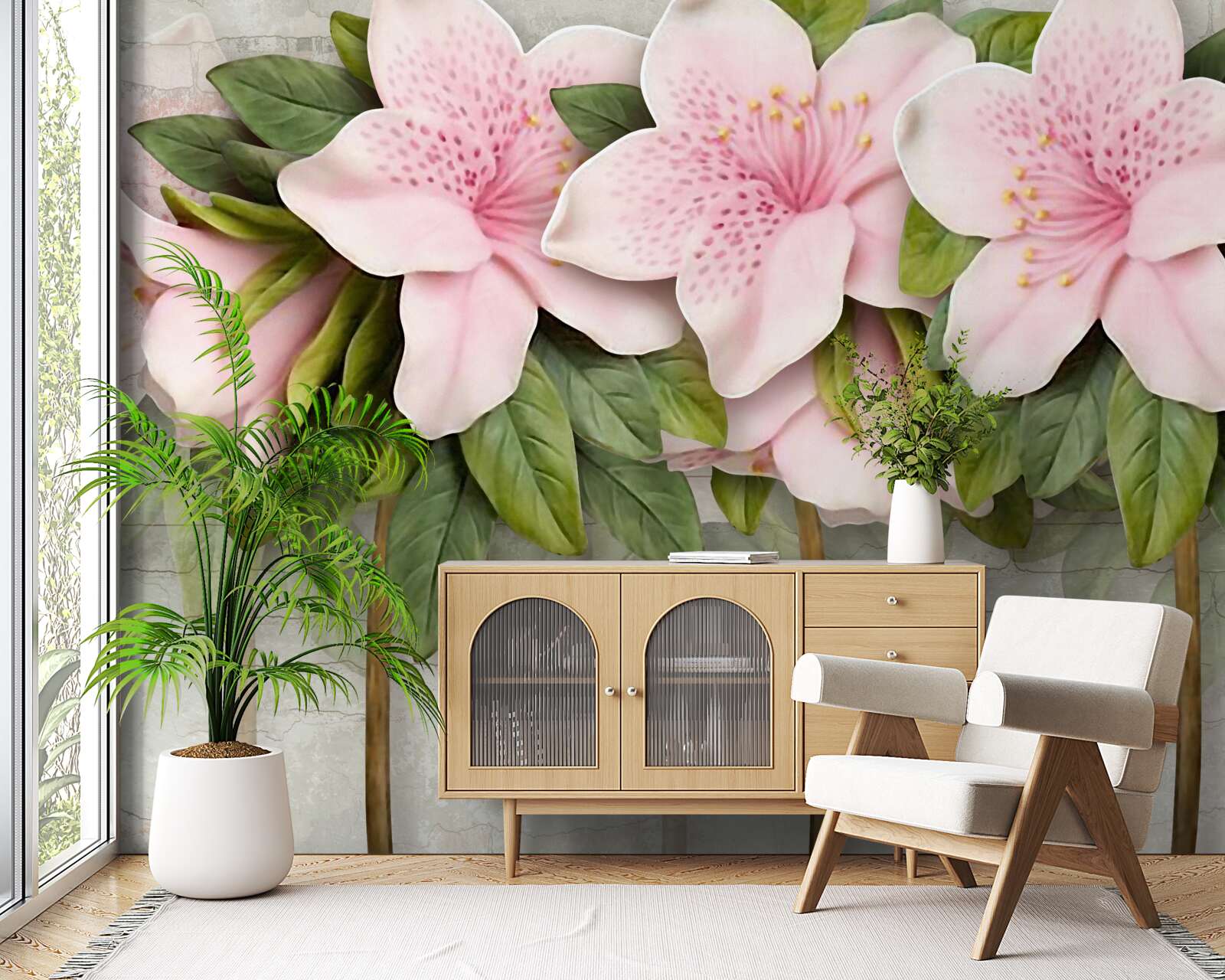 Fototapeta jemne ružové ľalie