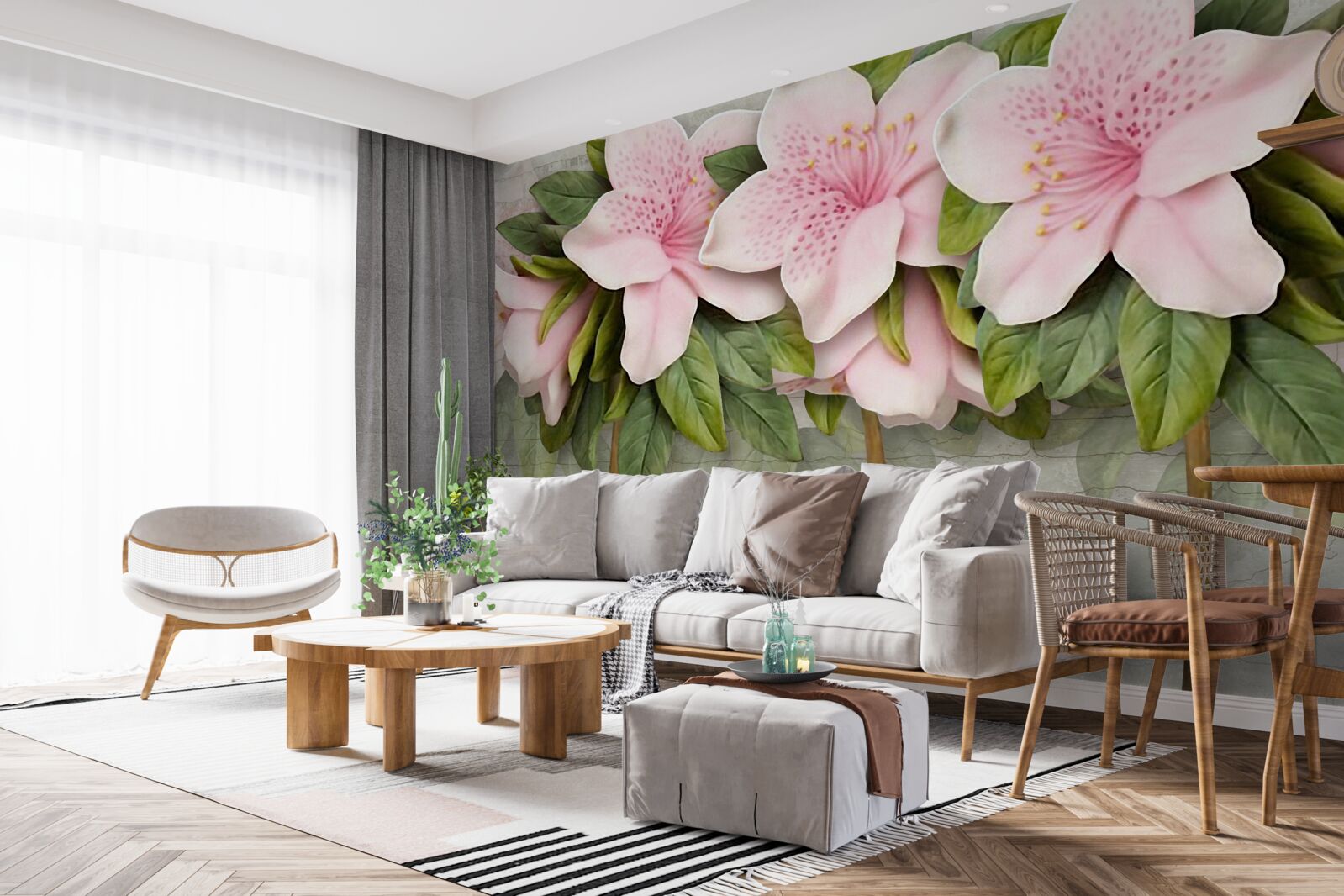 Fototapeta jemne ružové ľalie