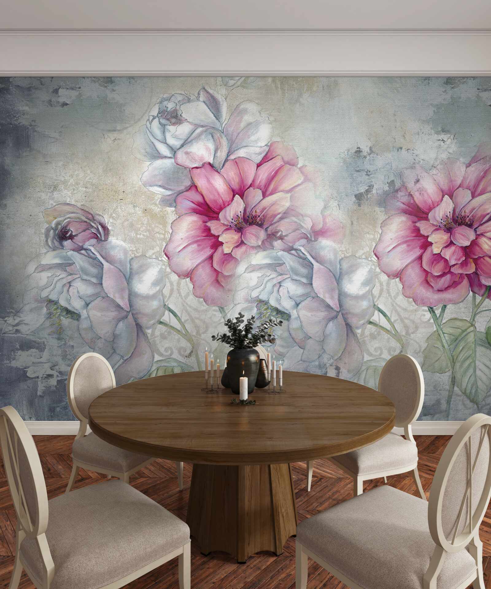 Fototapeta kvetinové pozadie v štýle vintage