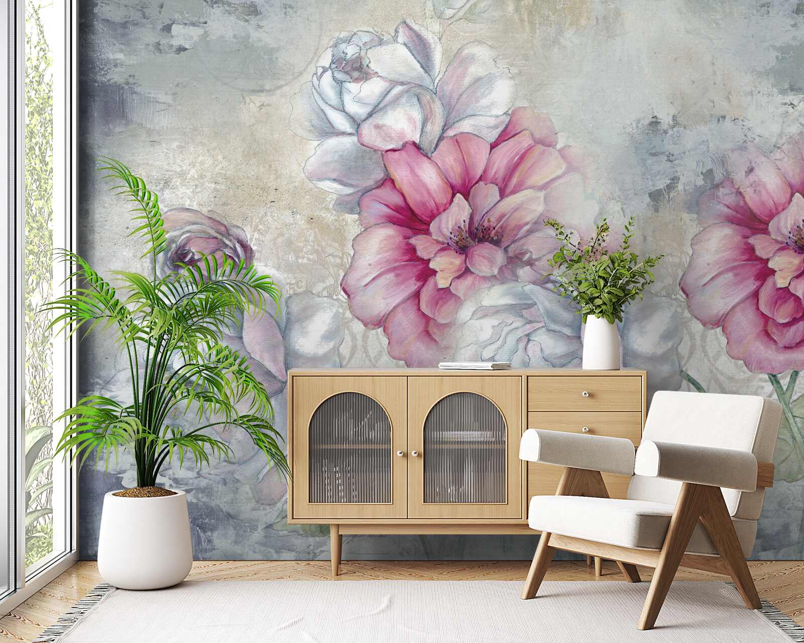 Fototapeta kvetinové pozadie v štýle vintage