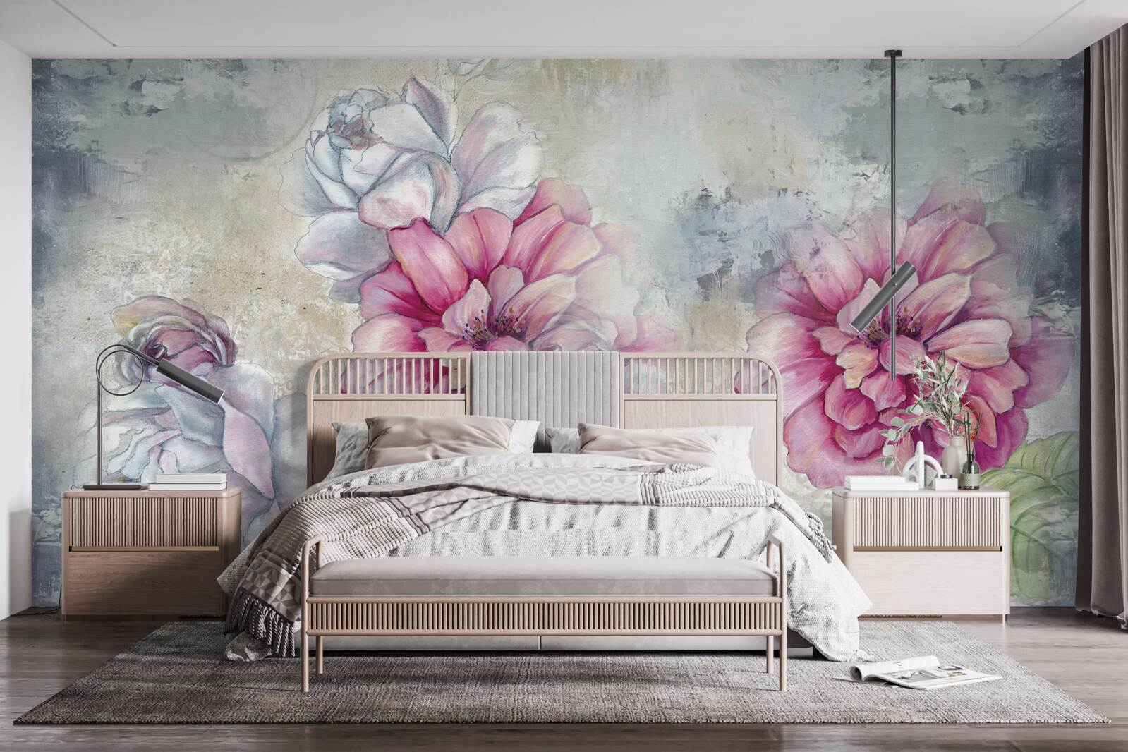 Fototapeta kvetinové pozadie v štýle vintage