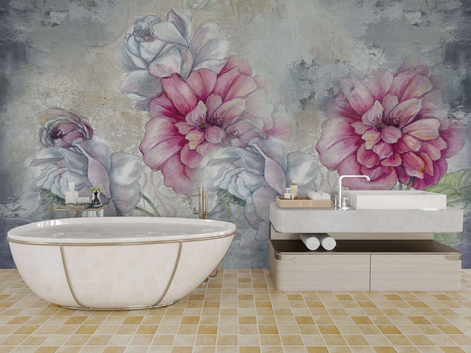 Fototapeta kvetinové pozadie v štýle vintage