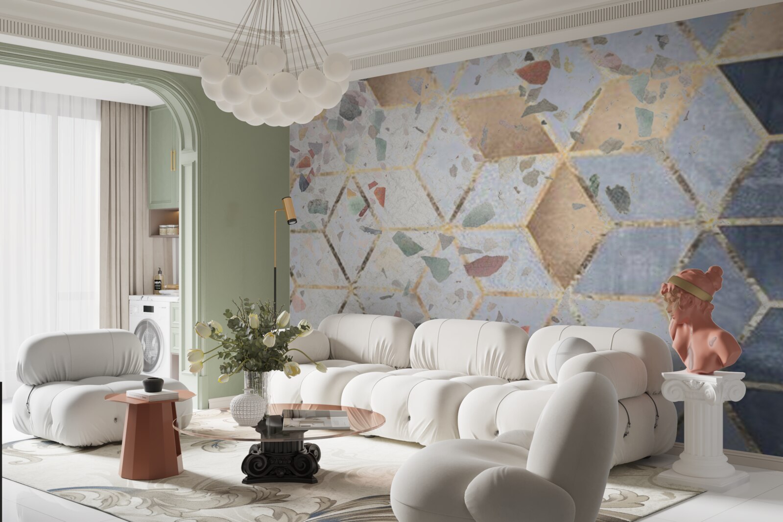 Fototapeta púčiky a klesajúce objemy