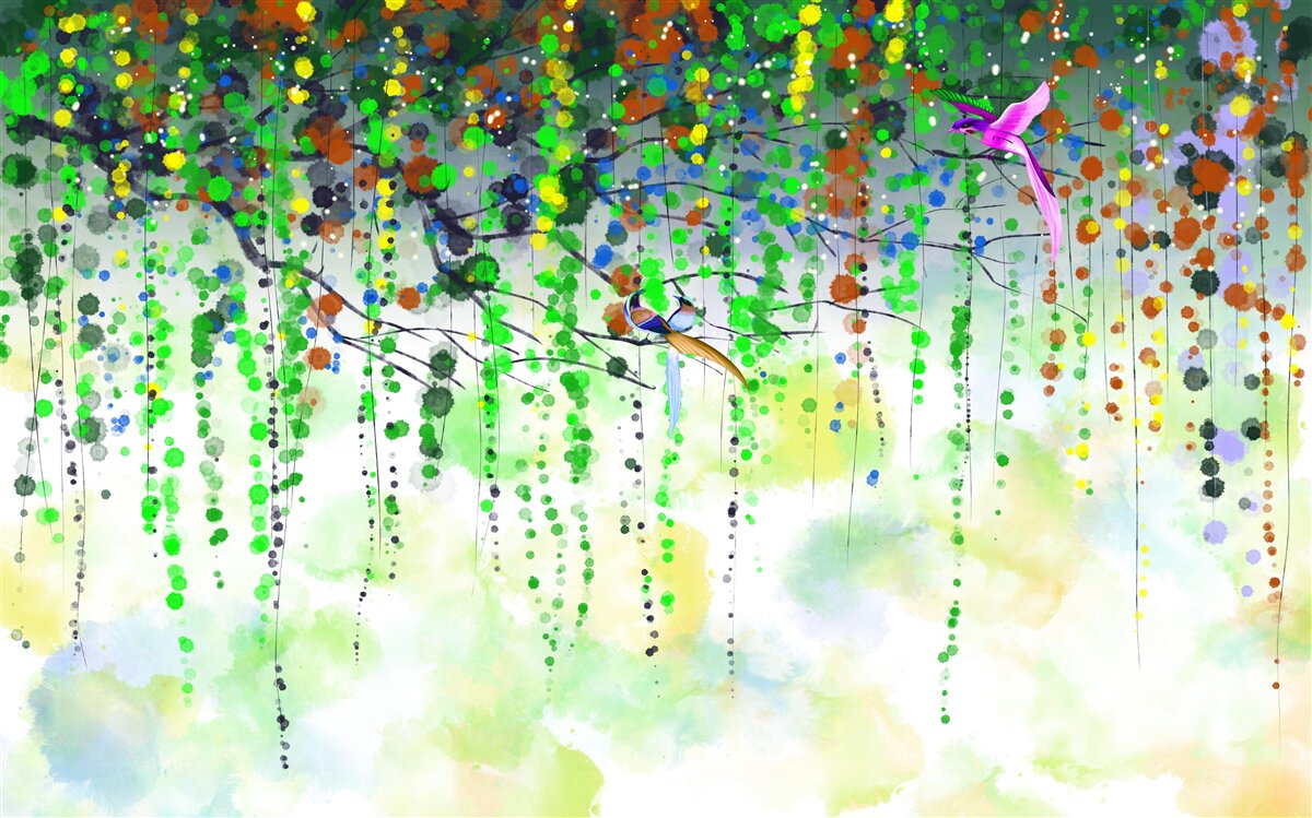 Fototapeta bohaté kvety visia dole