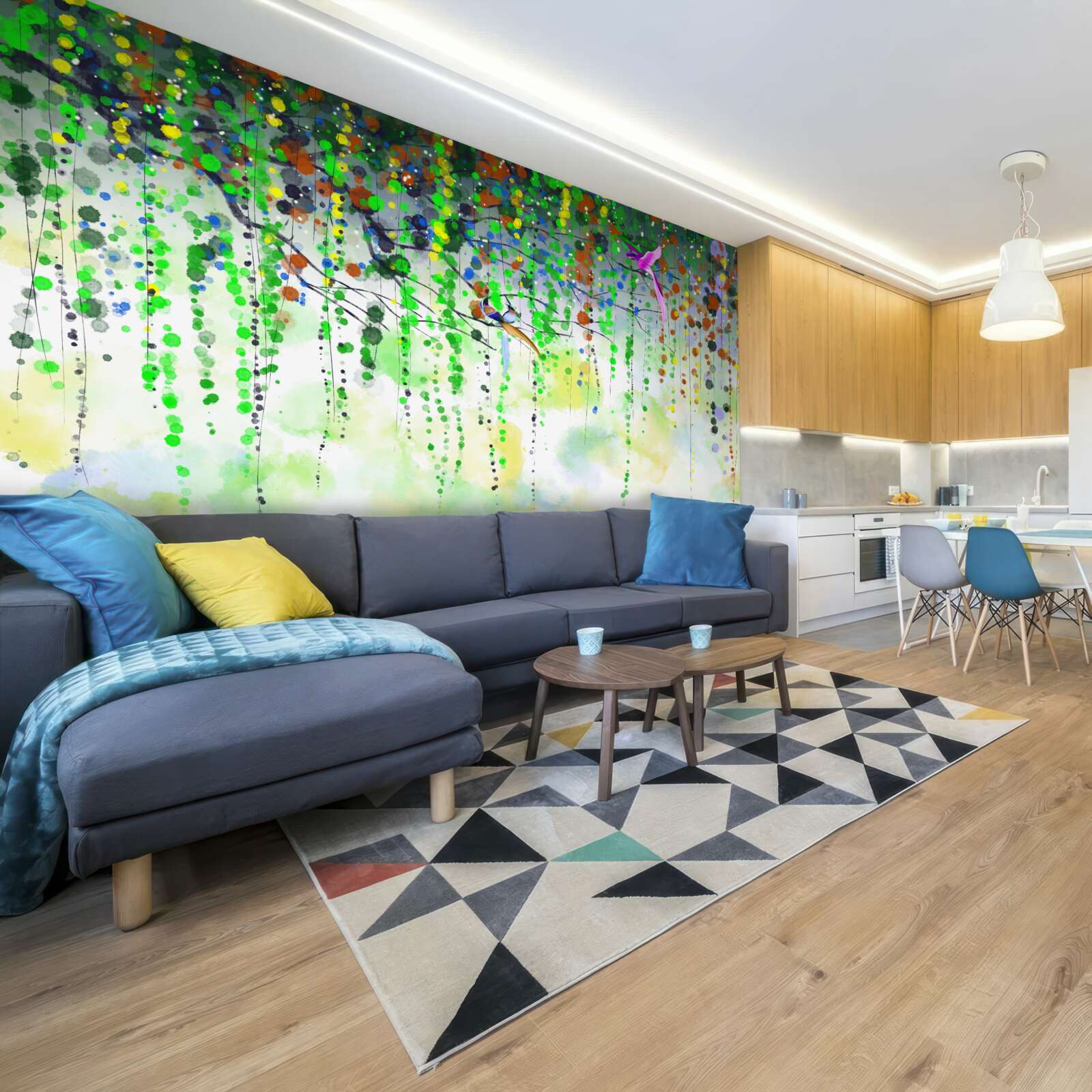 Fototapeta bohaté kvety visia dole