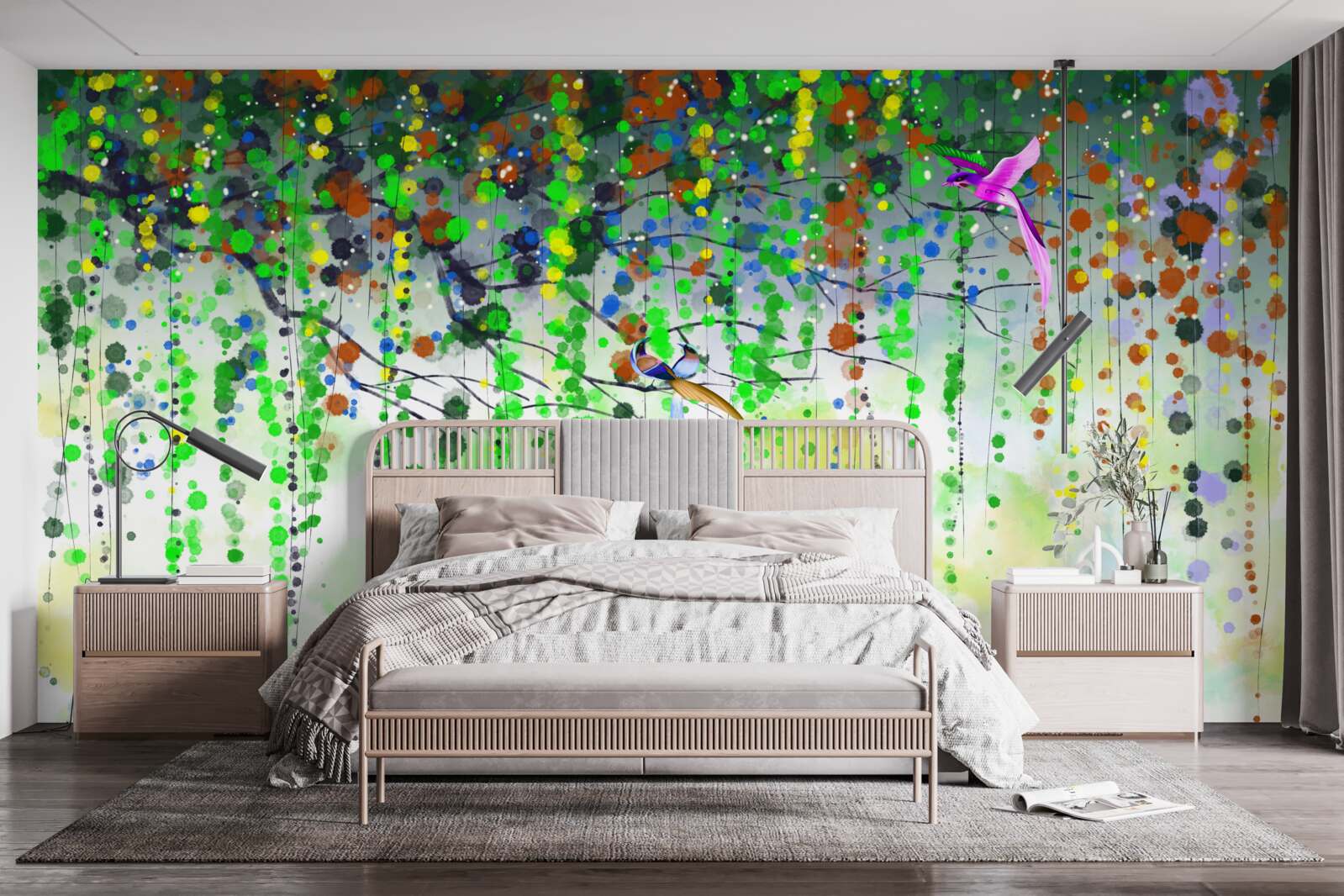 Fototapeta bohaté kvety visia dole