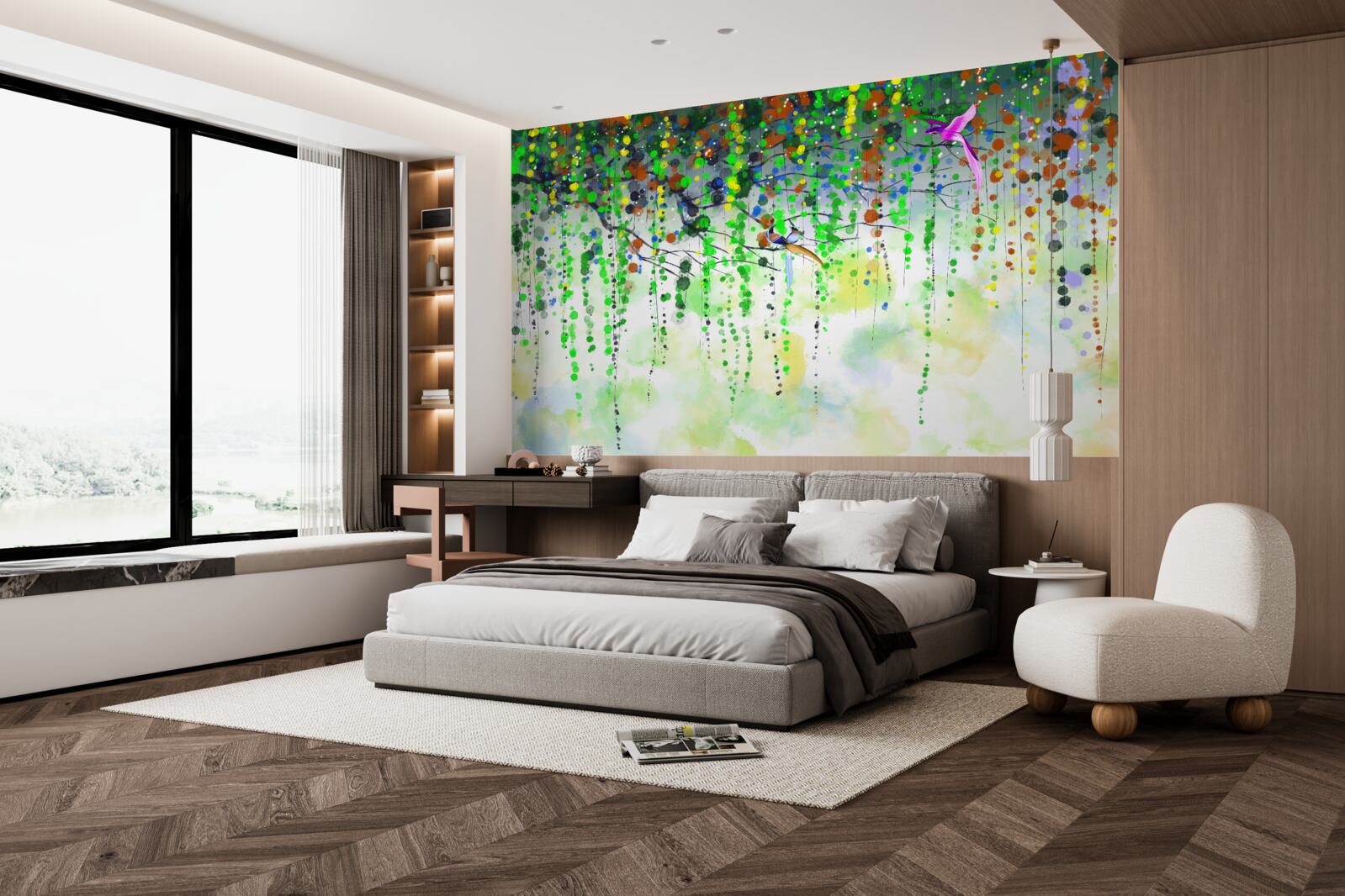 Fototapeta bohaté kvety visia dole