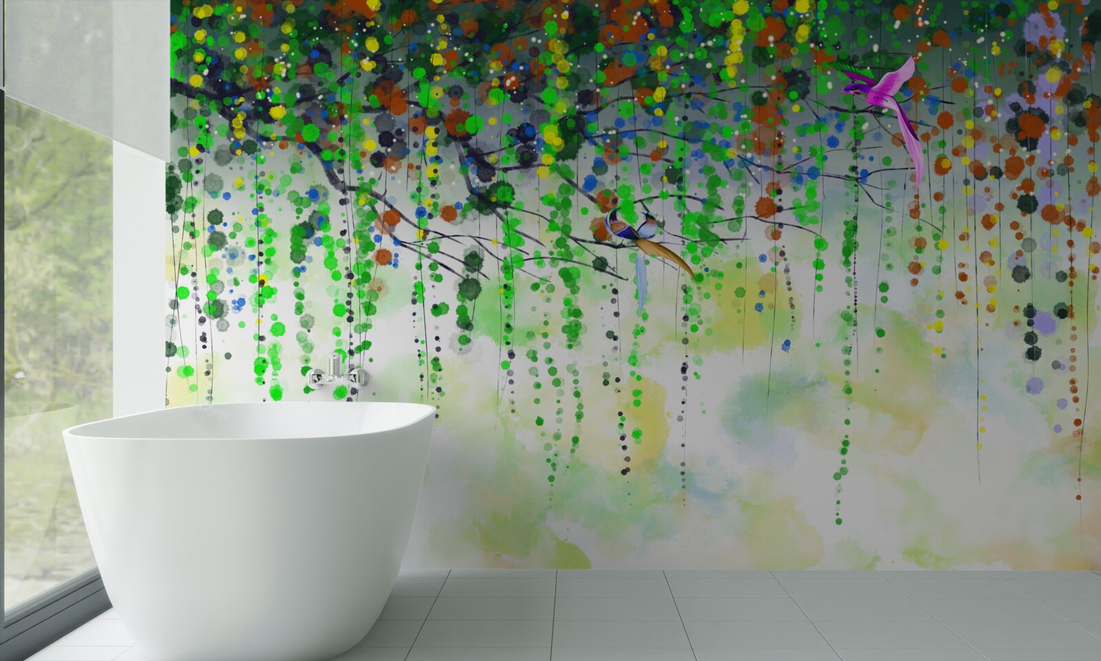 Fototapeta bohaté kvety visia dole