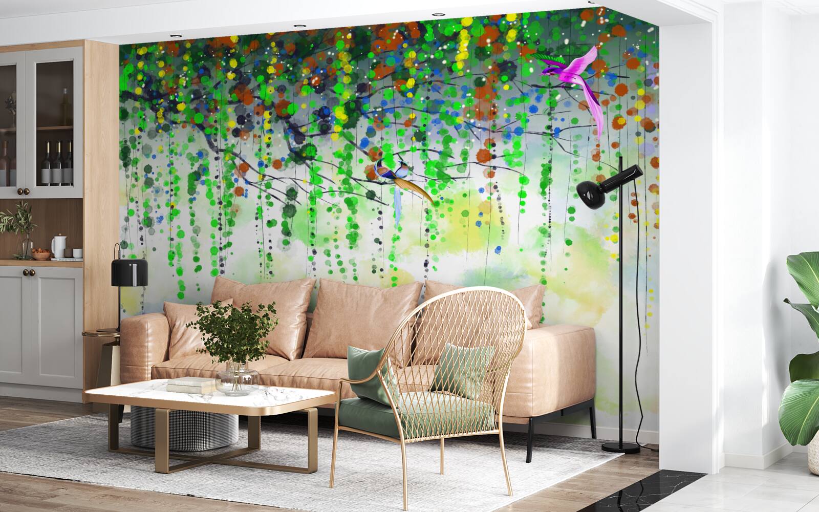 Fototapeta bohaté kvety visia dole