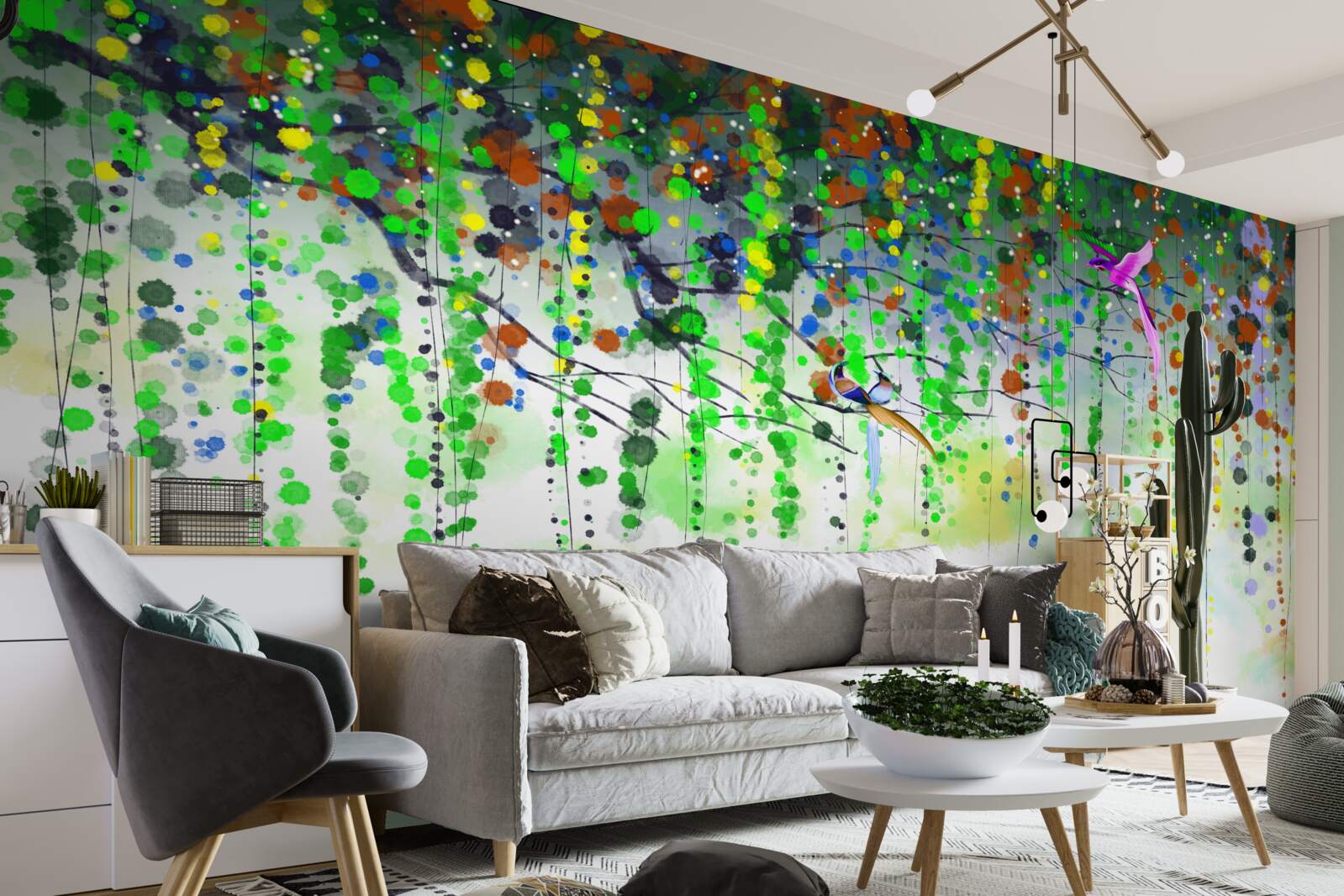 Fototapeta bohaté kvety visia dole