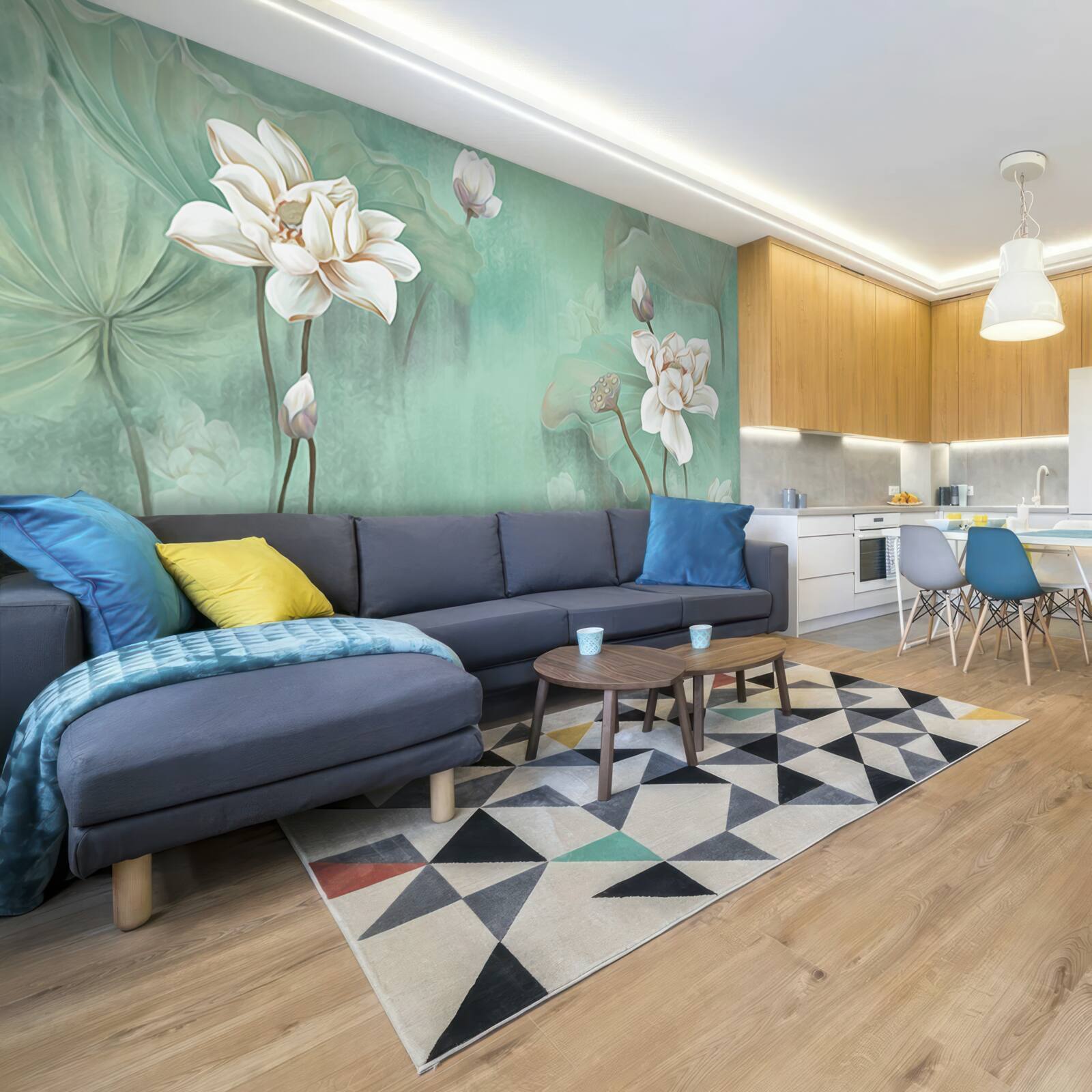 Fototapeta Čínske lotosy sú biele