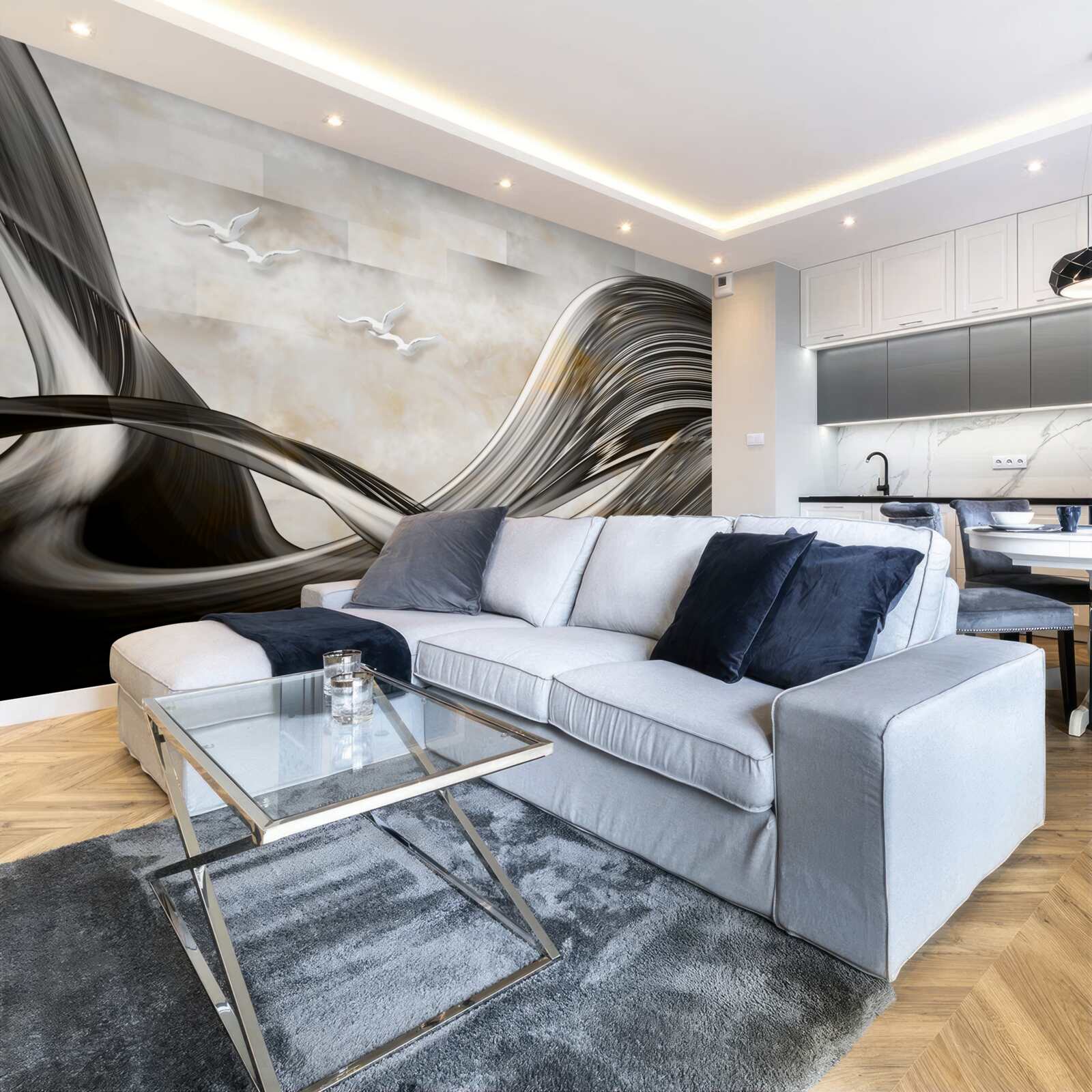 Fototapeta línie sú hladké a abstraktné