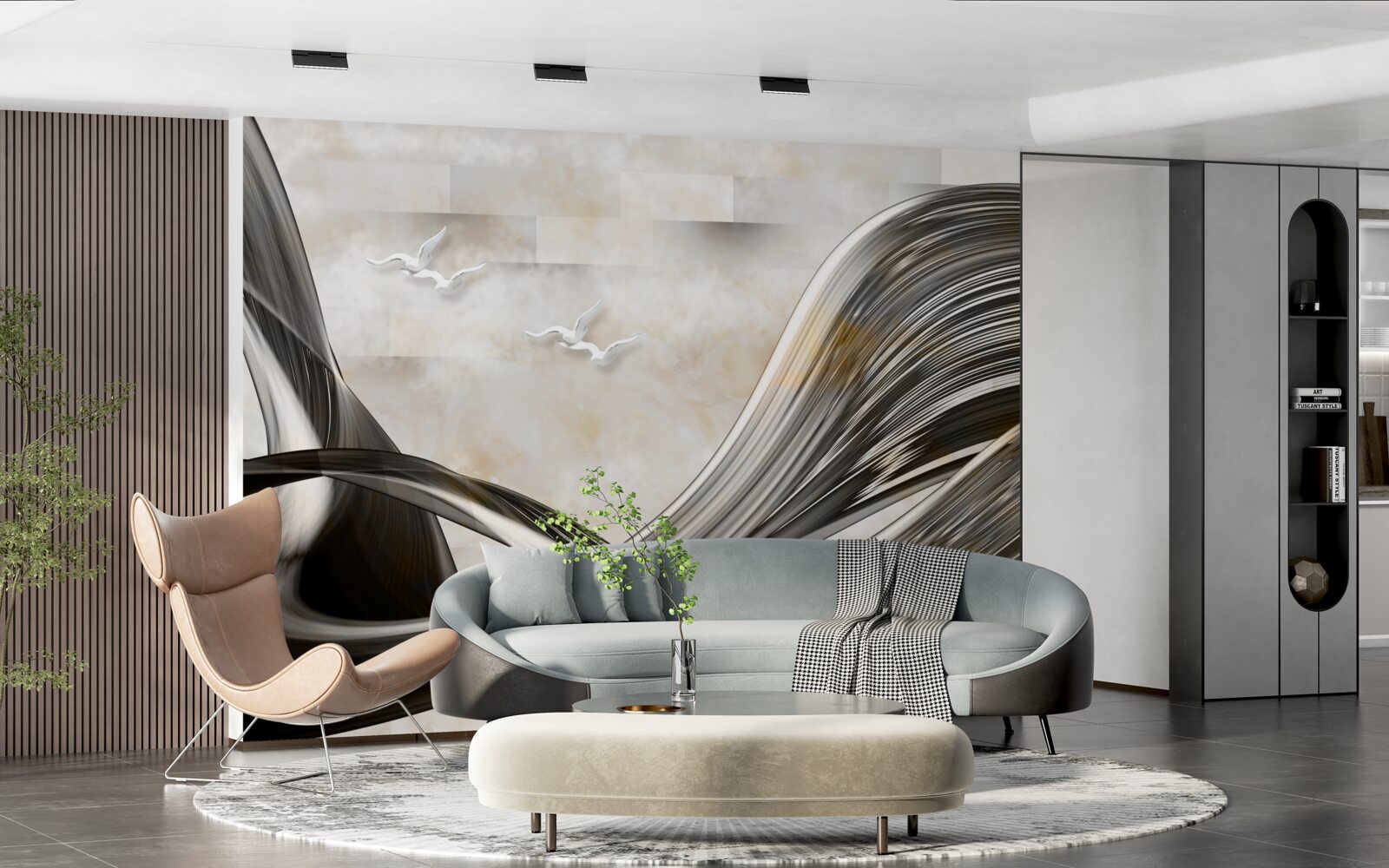 Fototapeta línie sú hladké a abstraktné