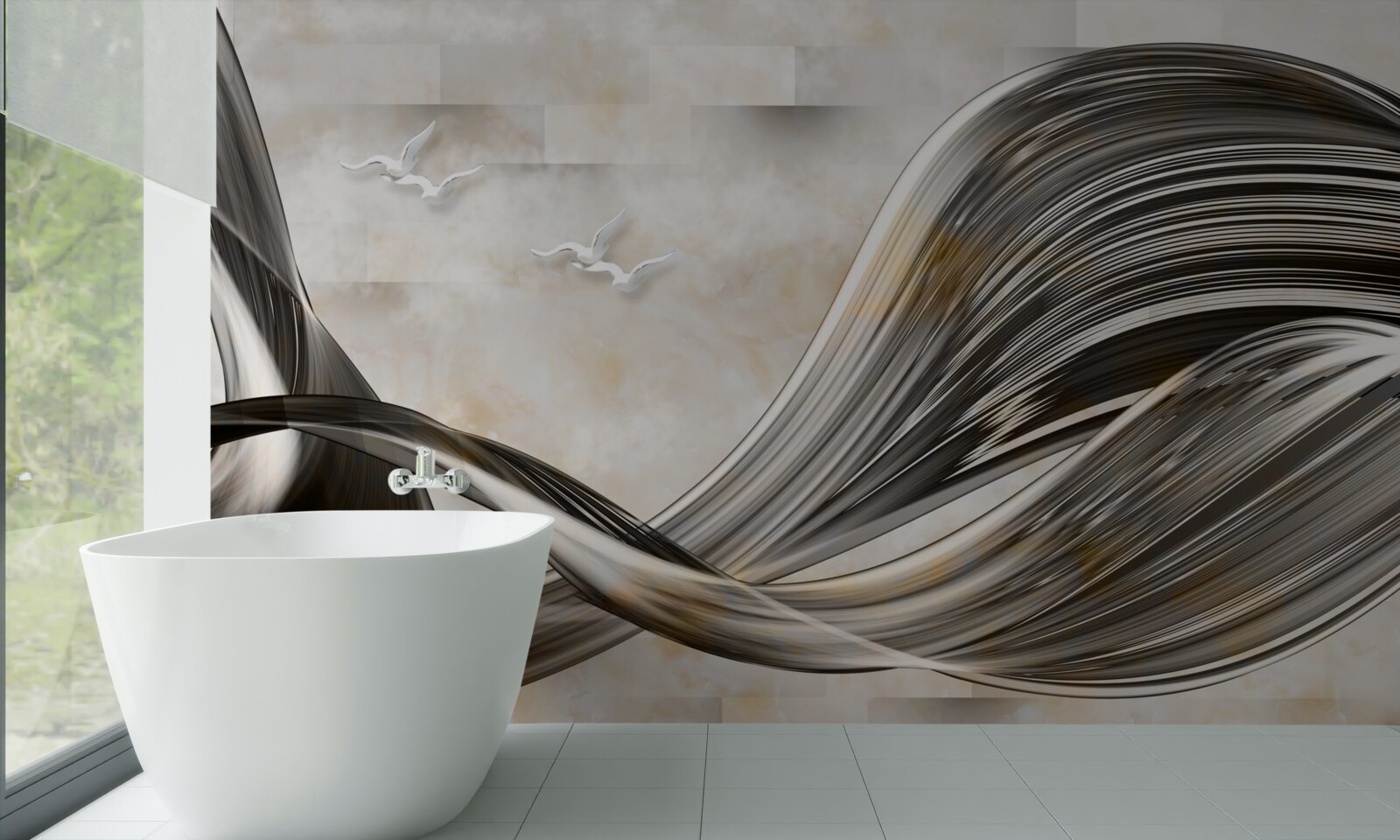 Fototapeta línie sú hladké a abstraktné