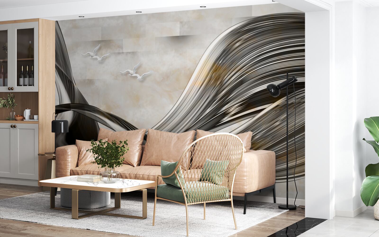 Fototapeta línie sú hladké a abstraktné